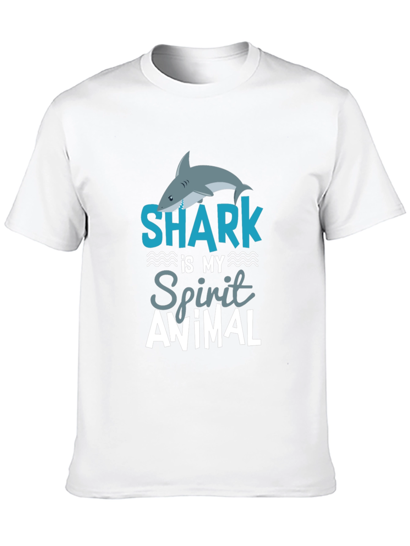 Shark Spirit Animal Graphic T-Shirt - Mens Black Tee