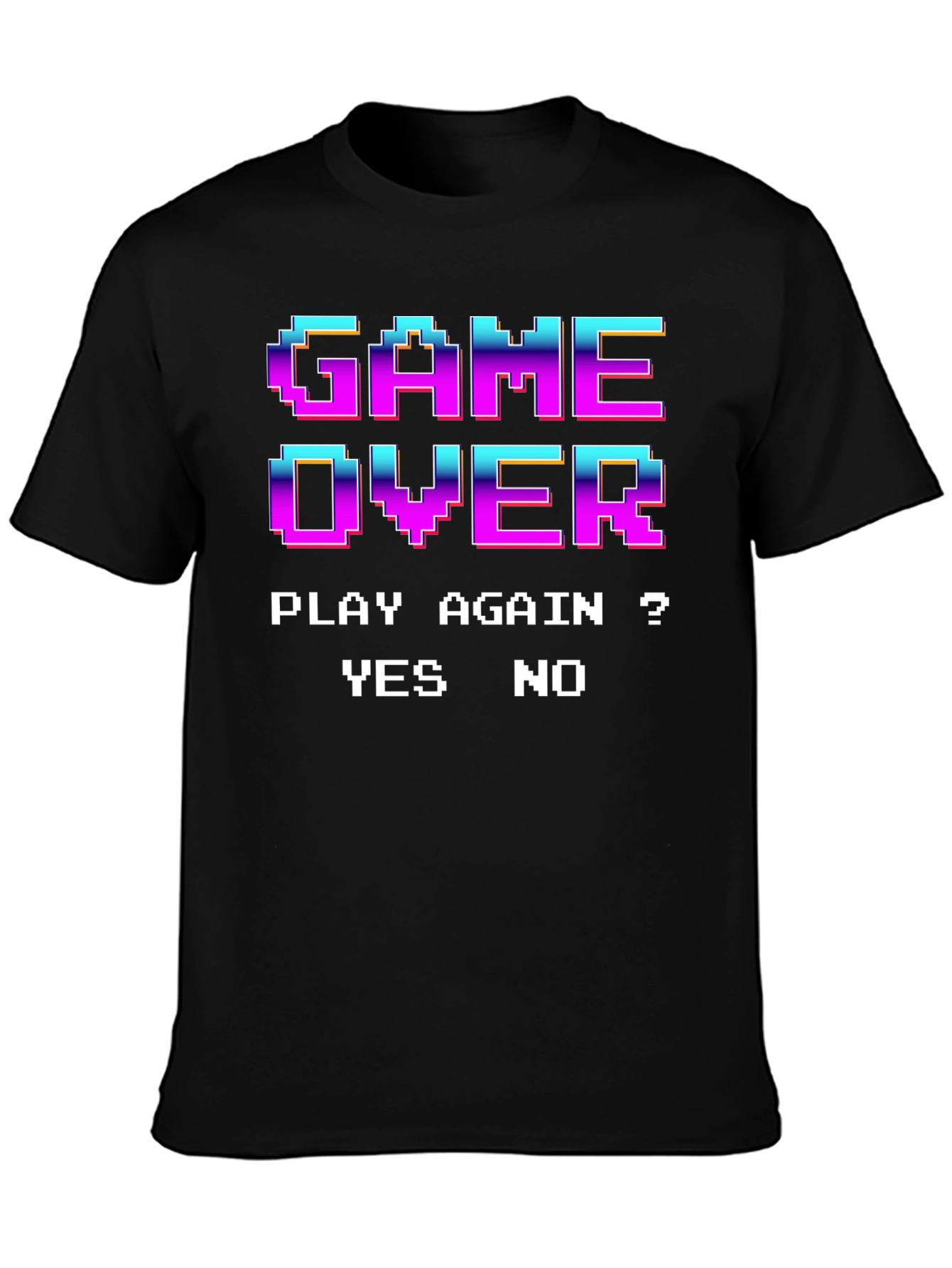 Retro Game Over Pixel Art T-Shirt - Play Again?