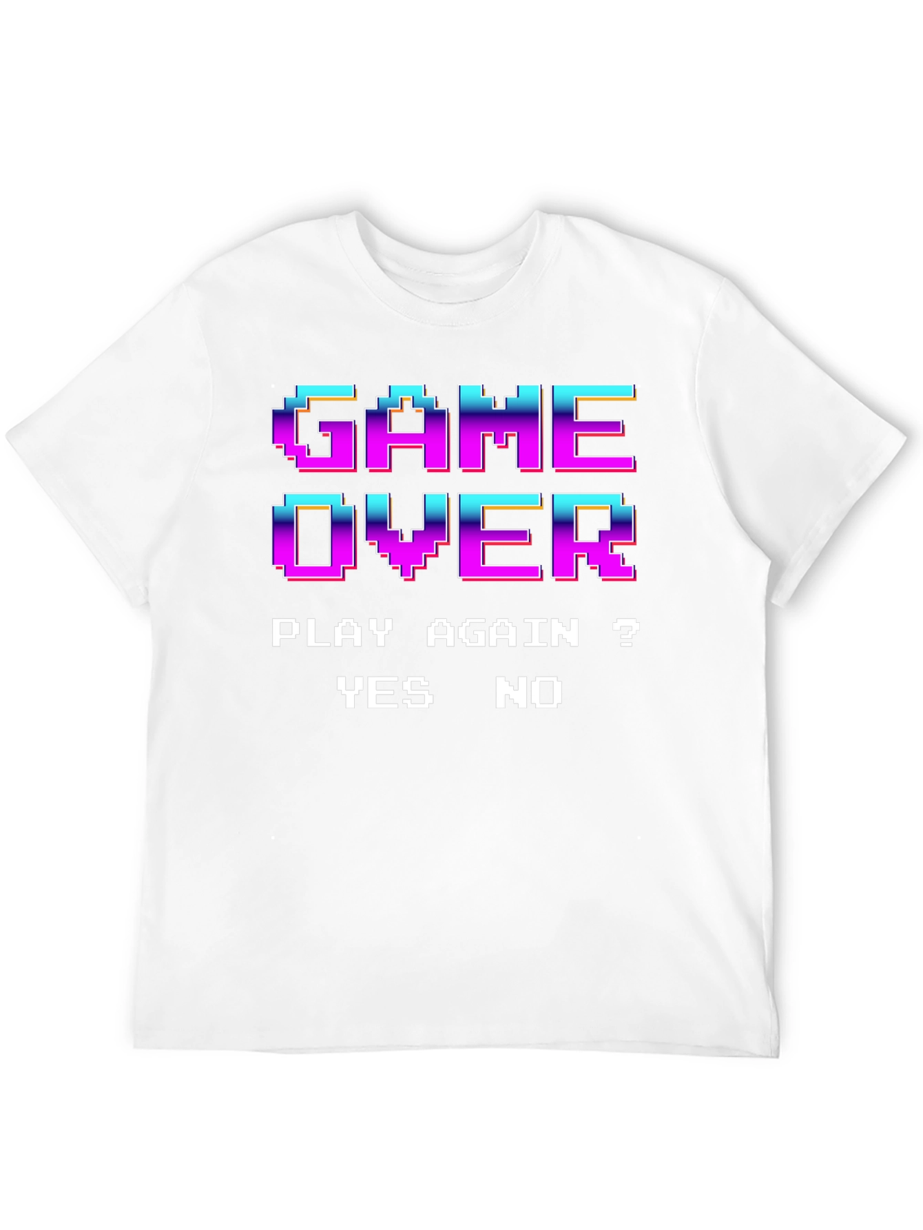 Retro Game Over Pixel Art T-Shirt - Play Again?