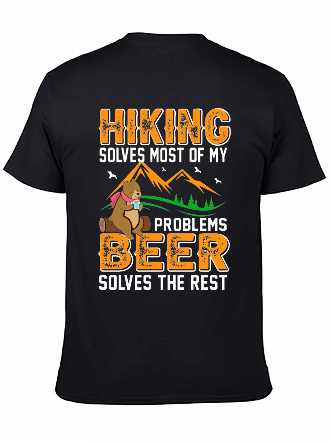Hiking Solves Most Problems Graphic Tee