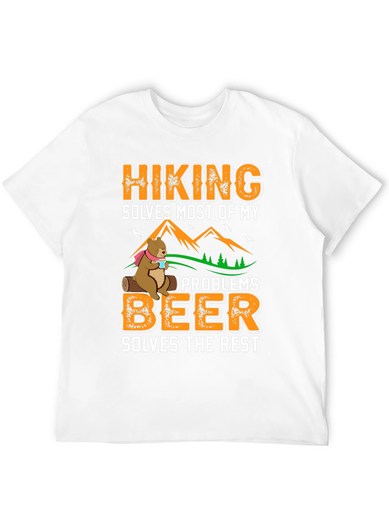Hiking Solves Most Problems Graphic Tee