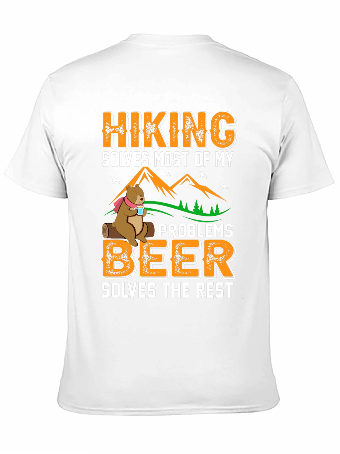 Hiking Solves Most Problems Graphic Tee