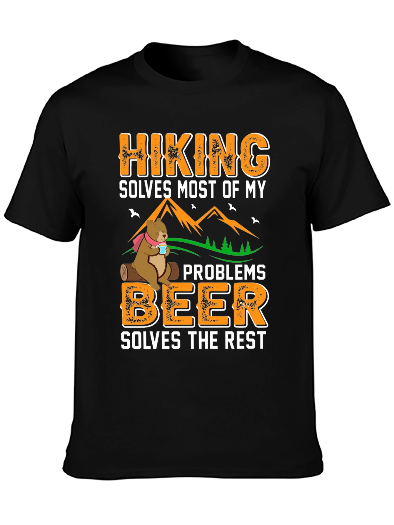 Hiking Solves Most Problems Graphic Tee