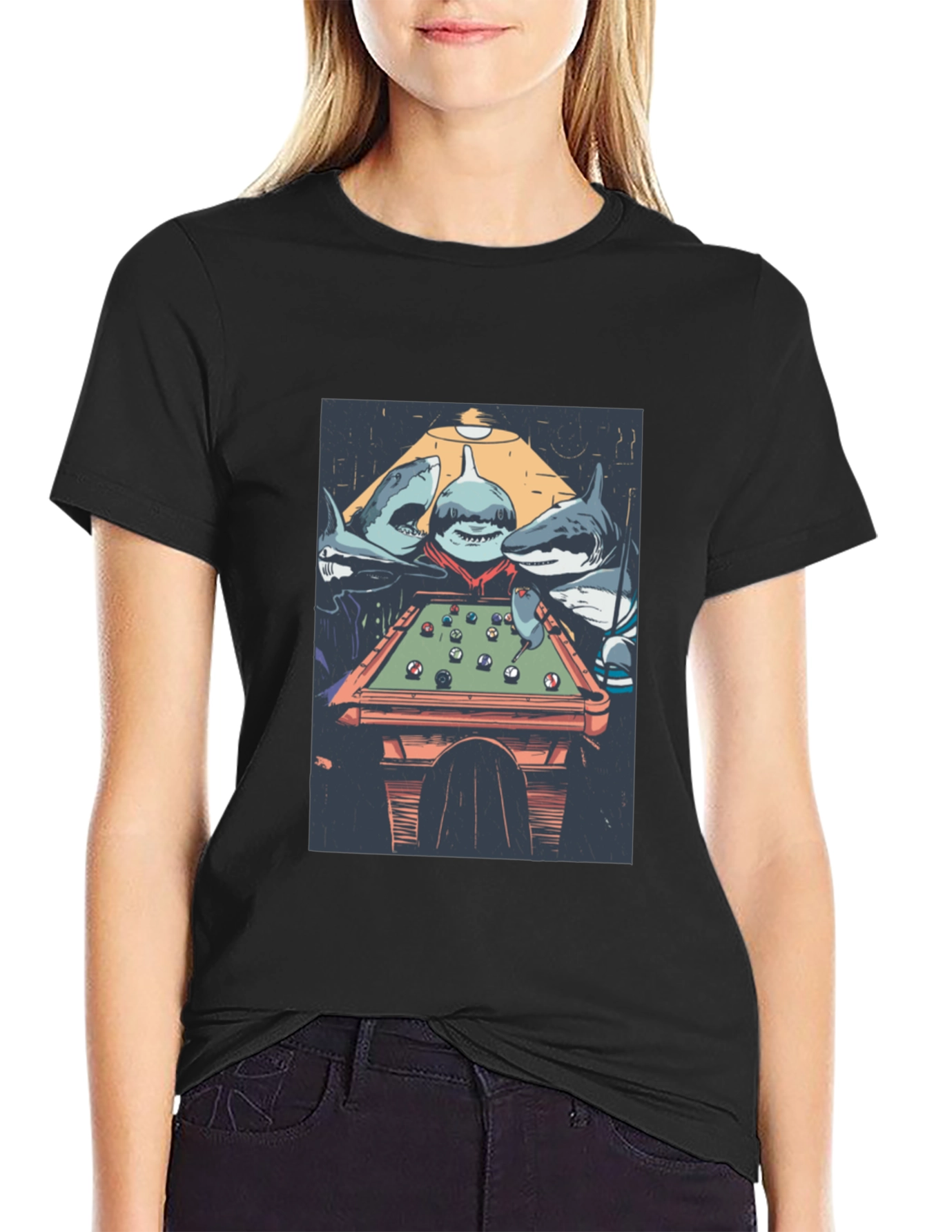 Shark Pool T-Shirt - Unique Graphic Tee