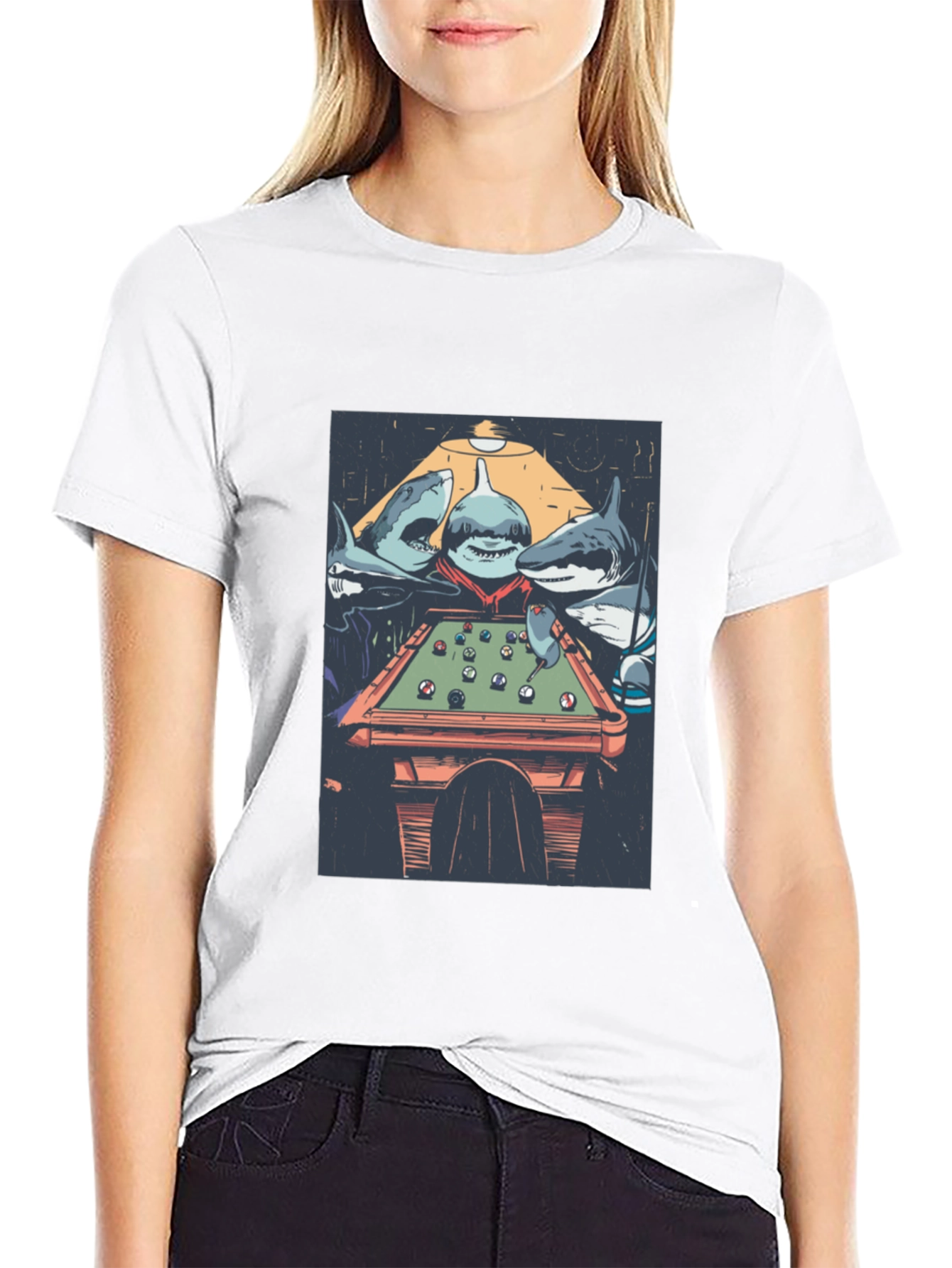 Shark Pool T-Shirt - Unique Graphic Tee