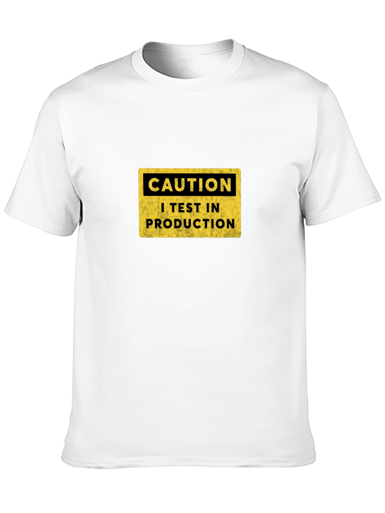 Caution I Test In Production Black T-Shirt