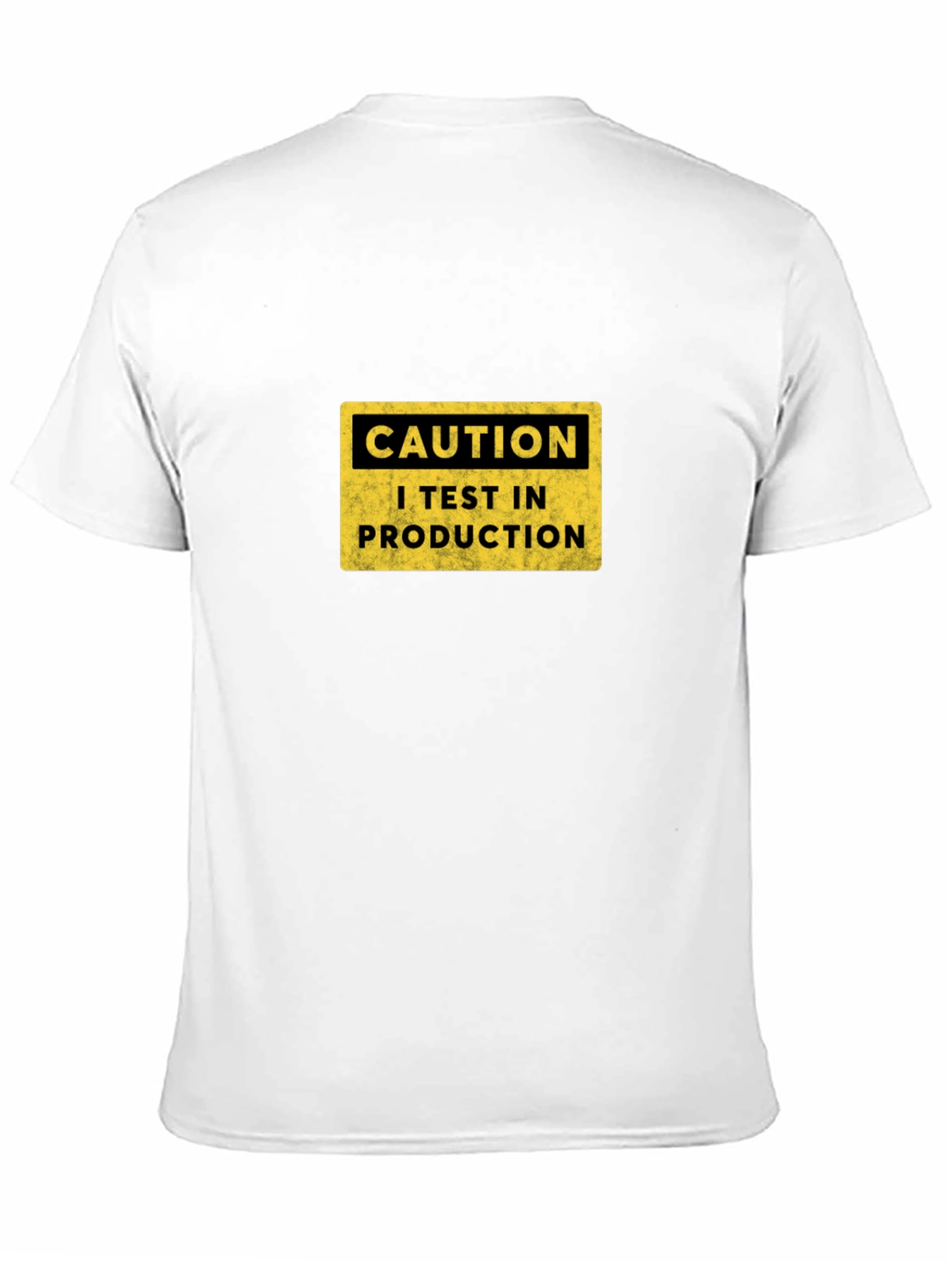 Caution I Test In Production Black T-Shirt