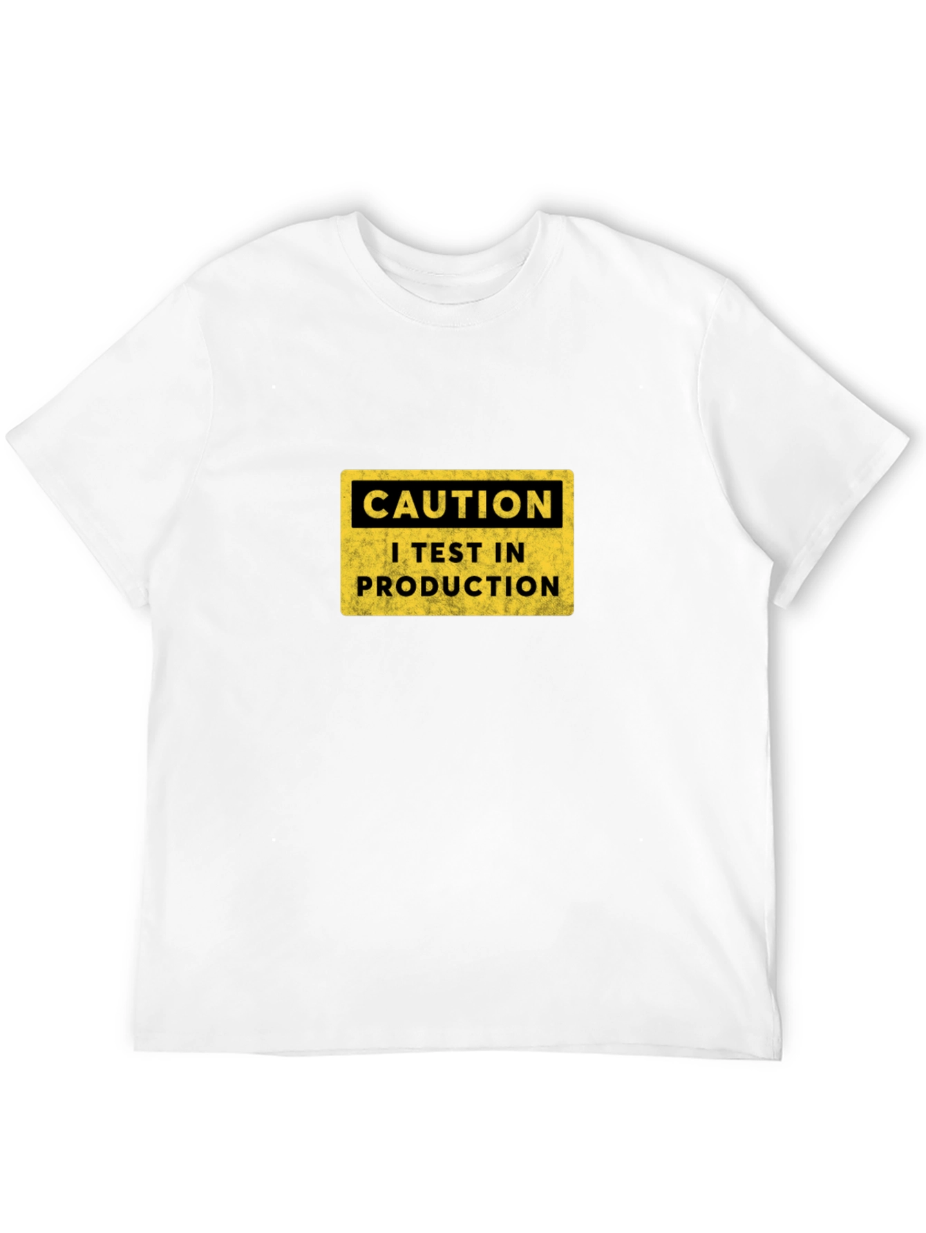 Caution I Test In Production Black T-Shirt