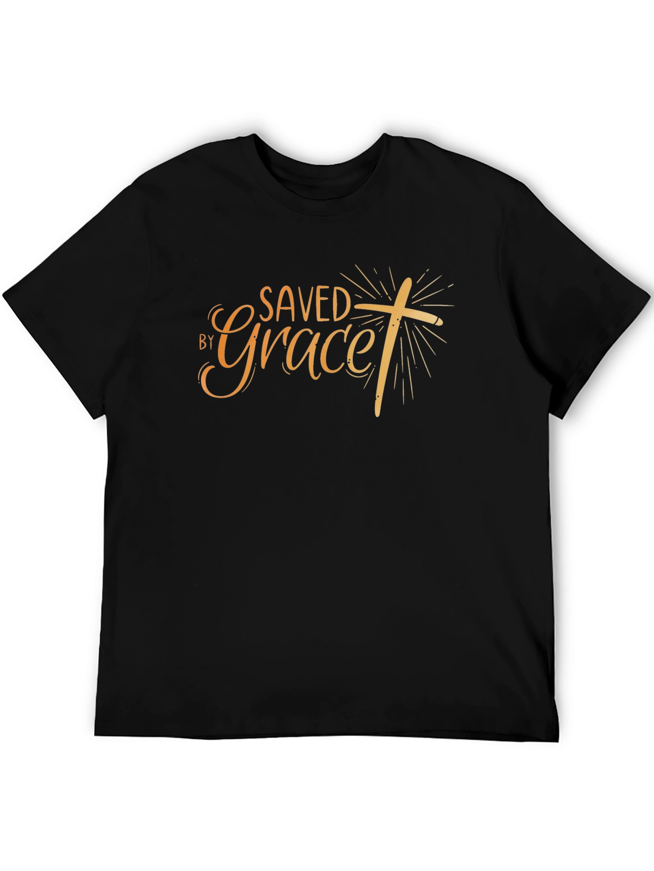 Saved By Grace Black T-Shirt