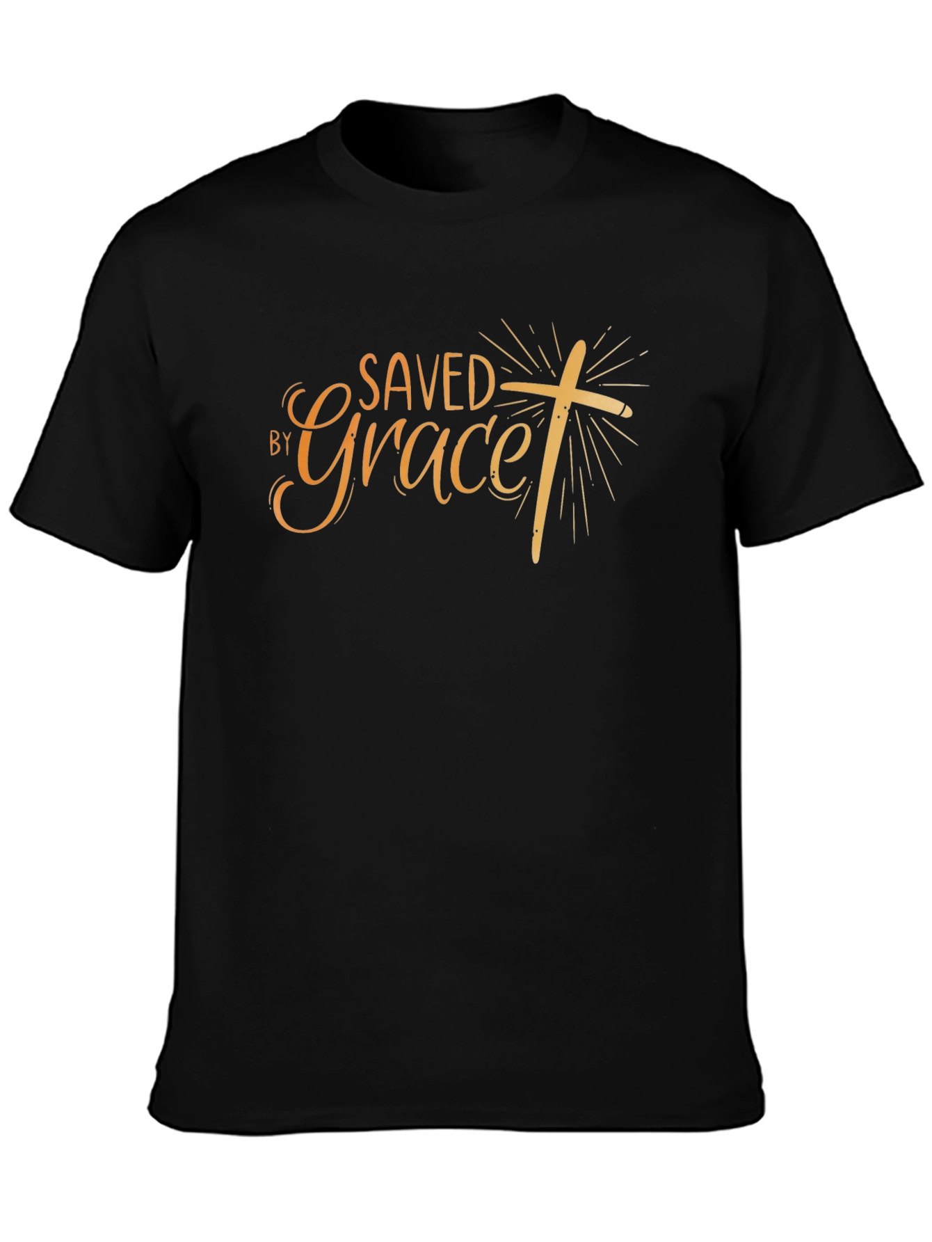 Saved By Grace Black T-Shirt