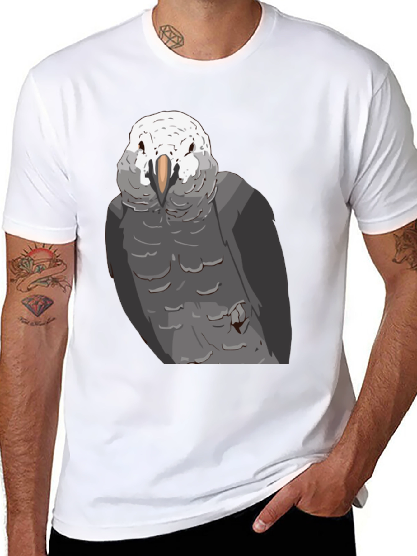 Parrot Graphic T-Shirt - Black