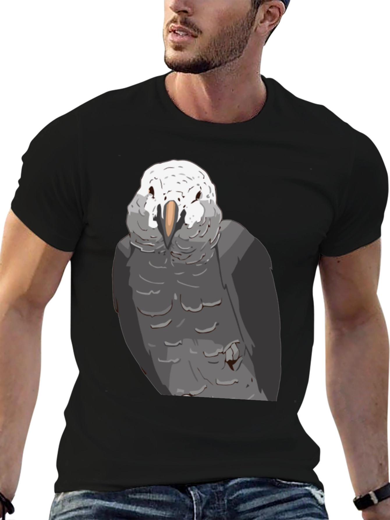 Parrot Graphic T-Shirt - Black