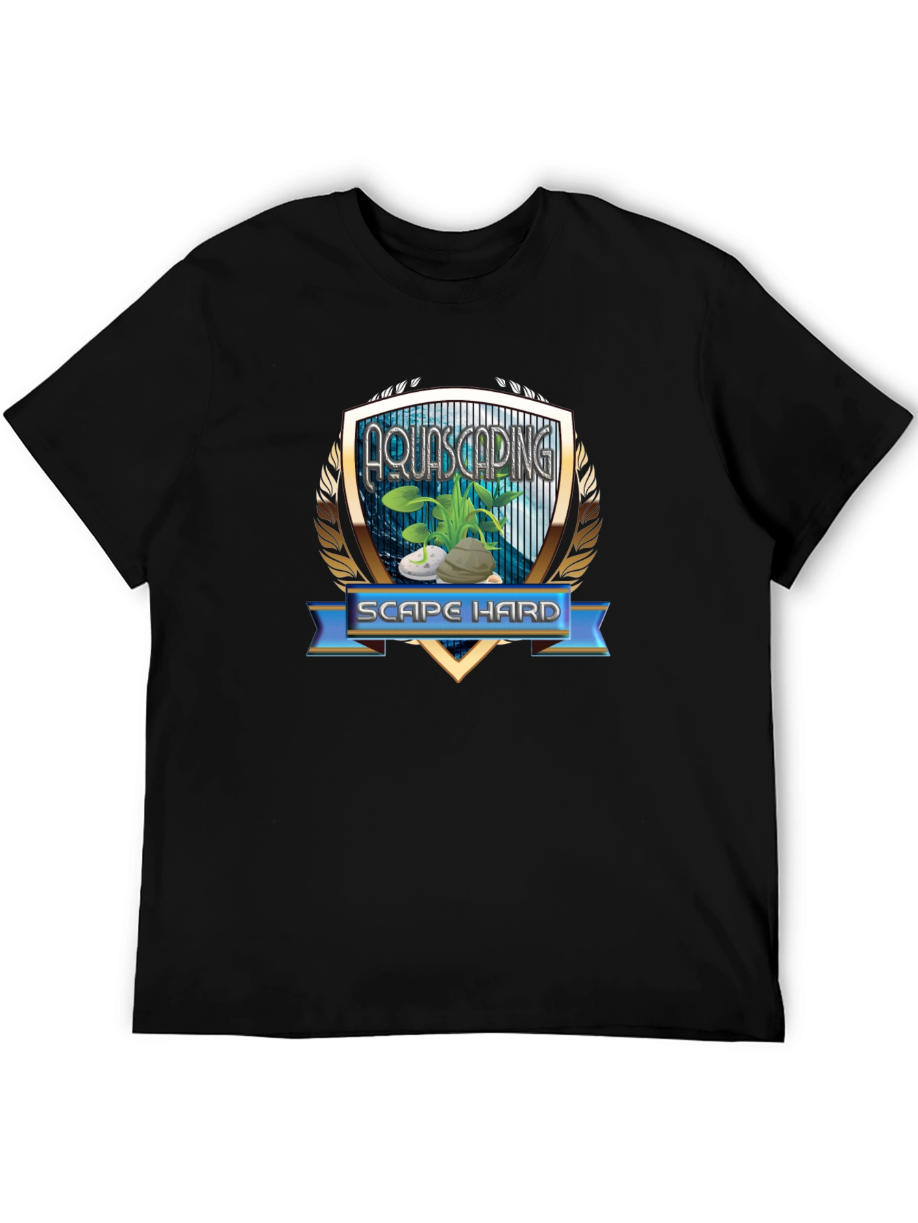 Aquascaping Scape Hard Graphic T-Shirt