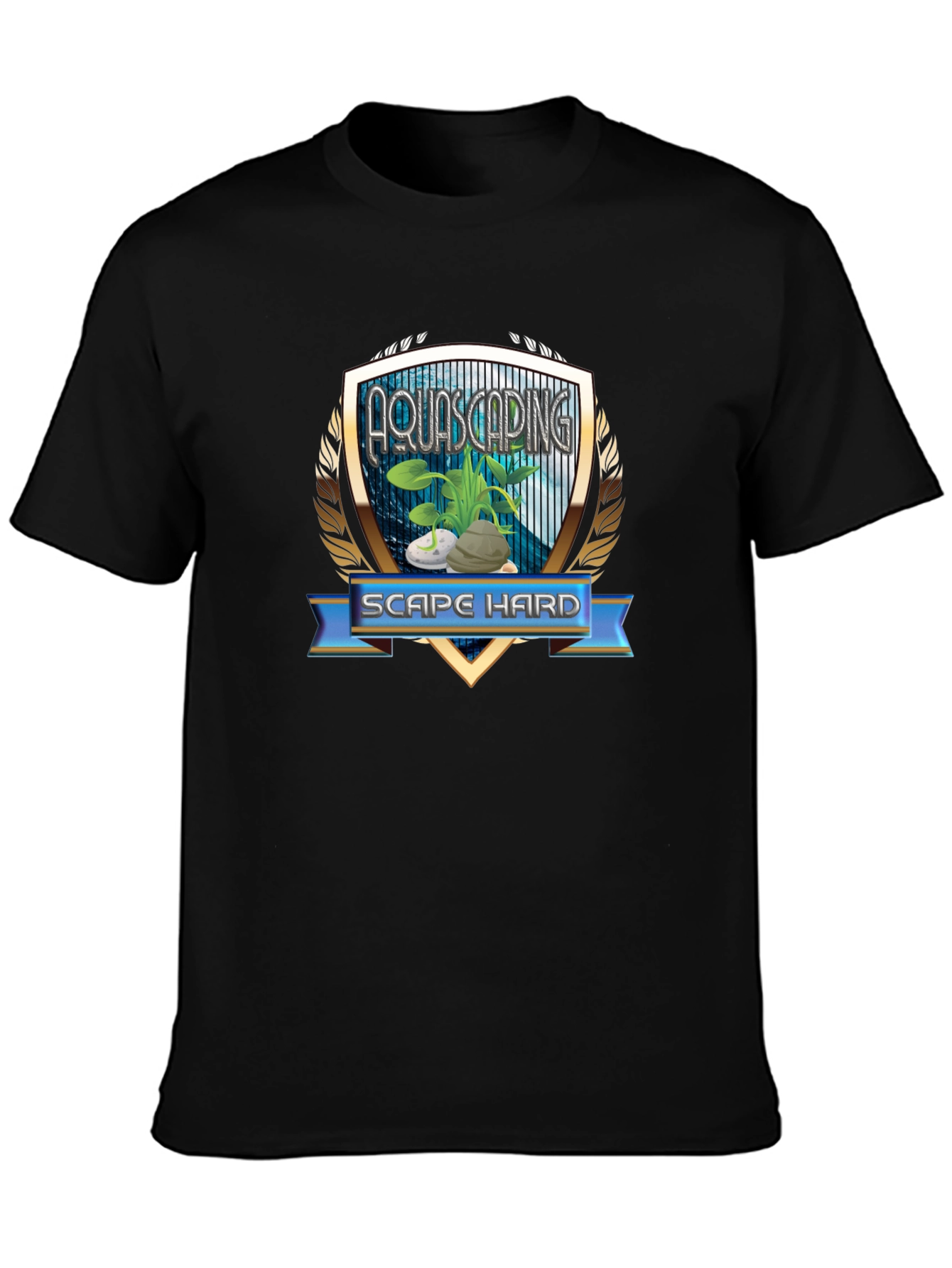 Aquascaping Scape Hard Graphic T-Shirt