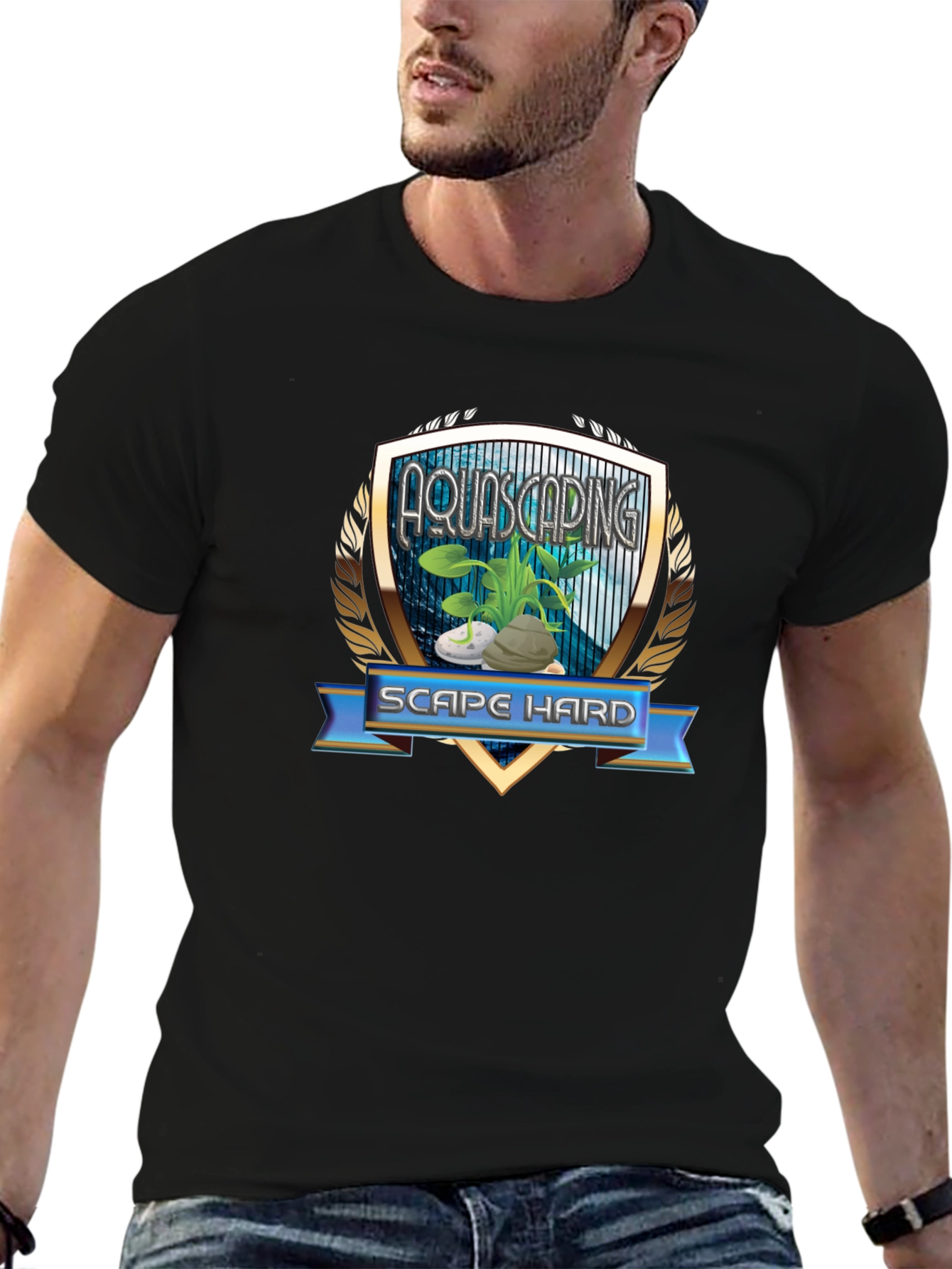 Aquascaping Scape Hard Graphic T-Shirt