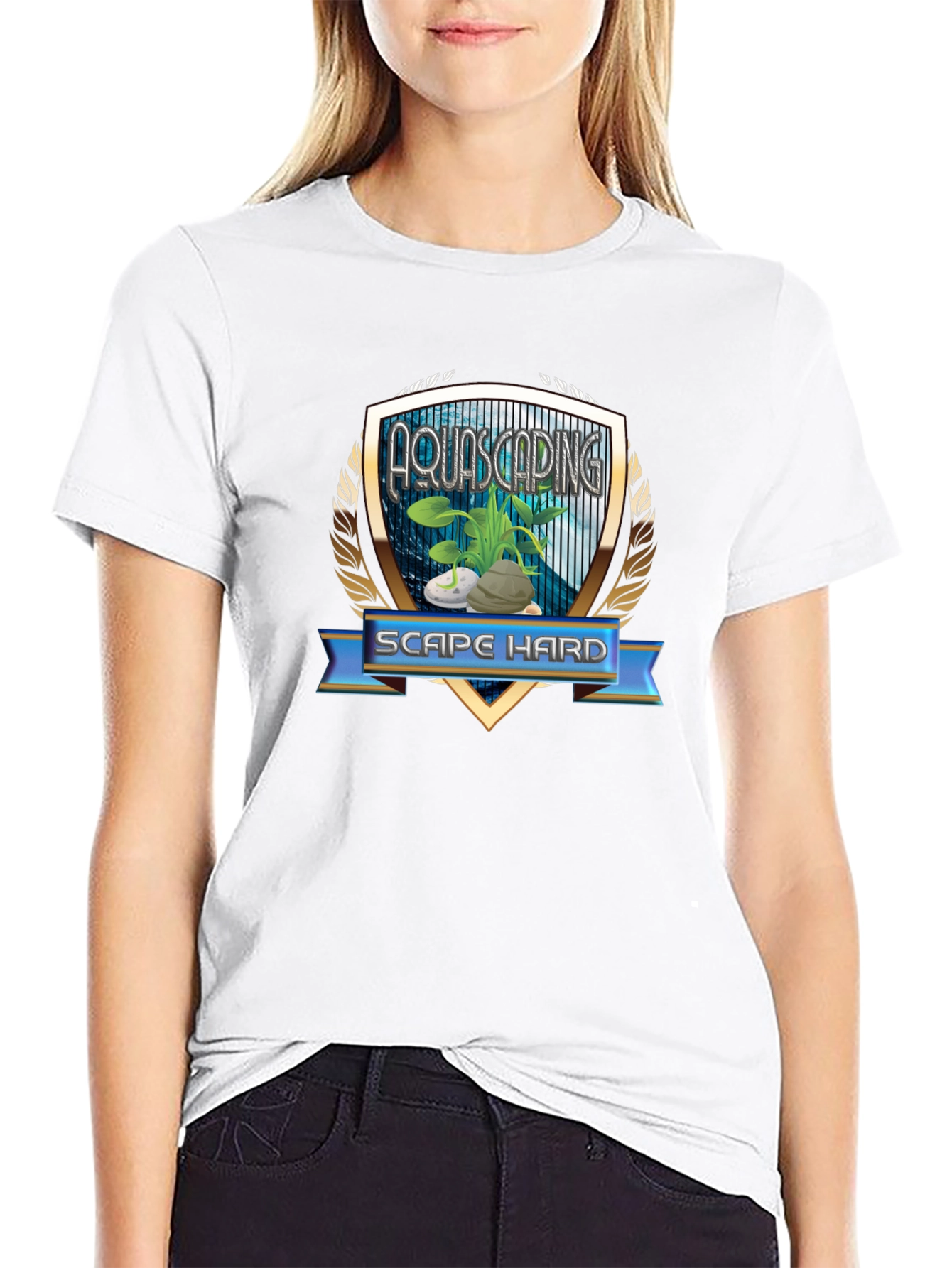 Aquascaping Scape Hard Graphic T-Shirt