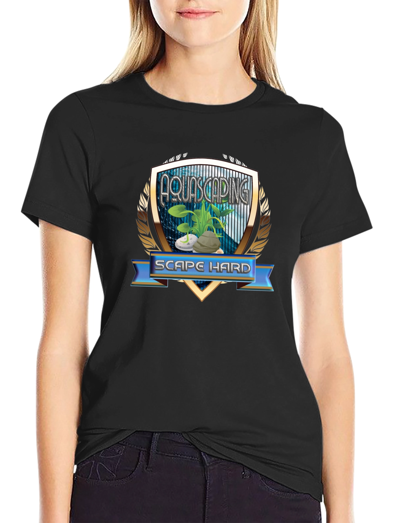 Aquascaping Scape Hard Graphic T-Shirt