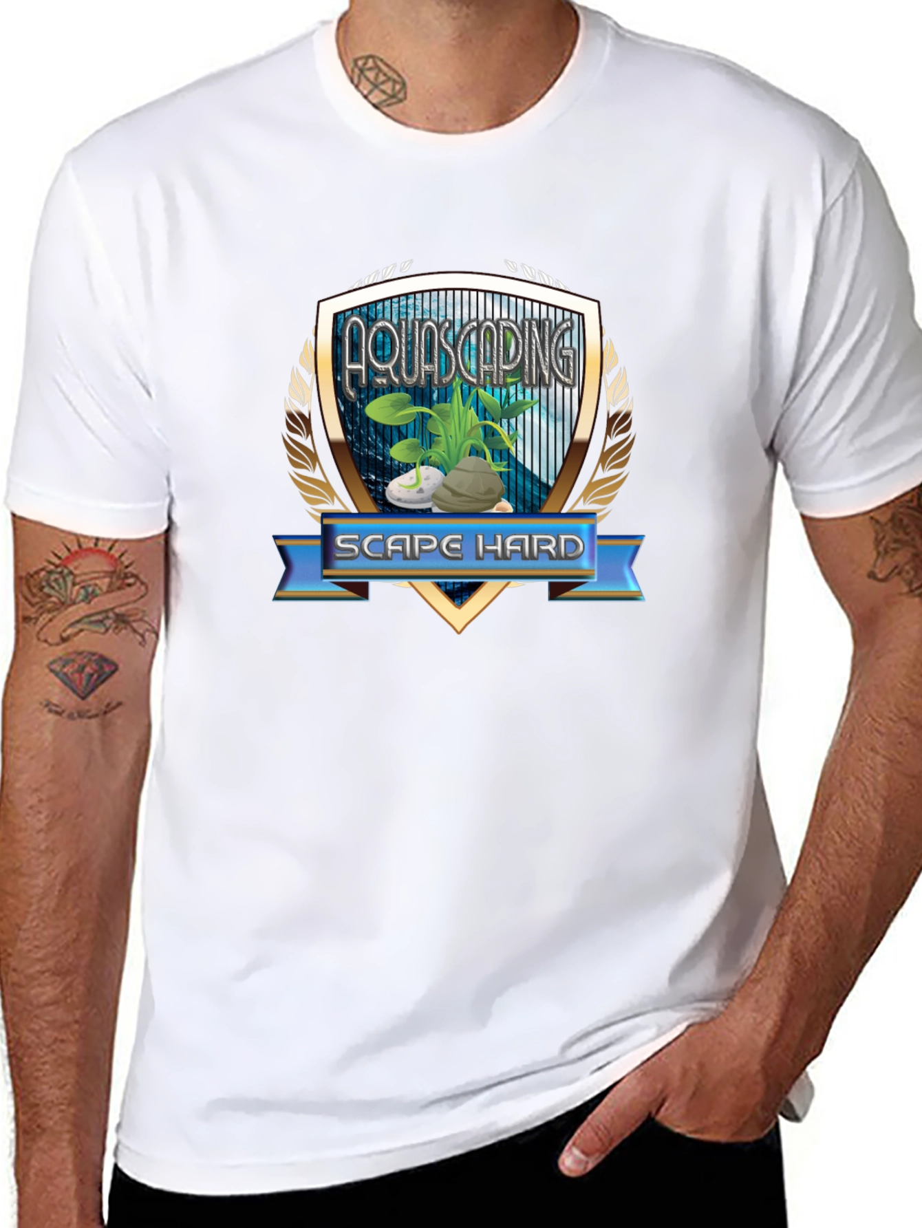Aquascaping Scape Hard Graphic T-Shirt