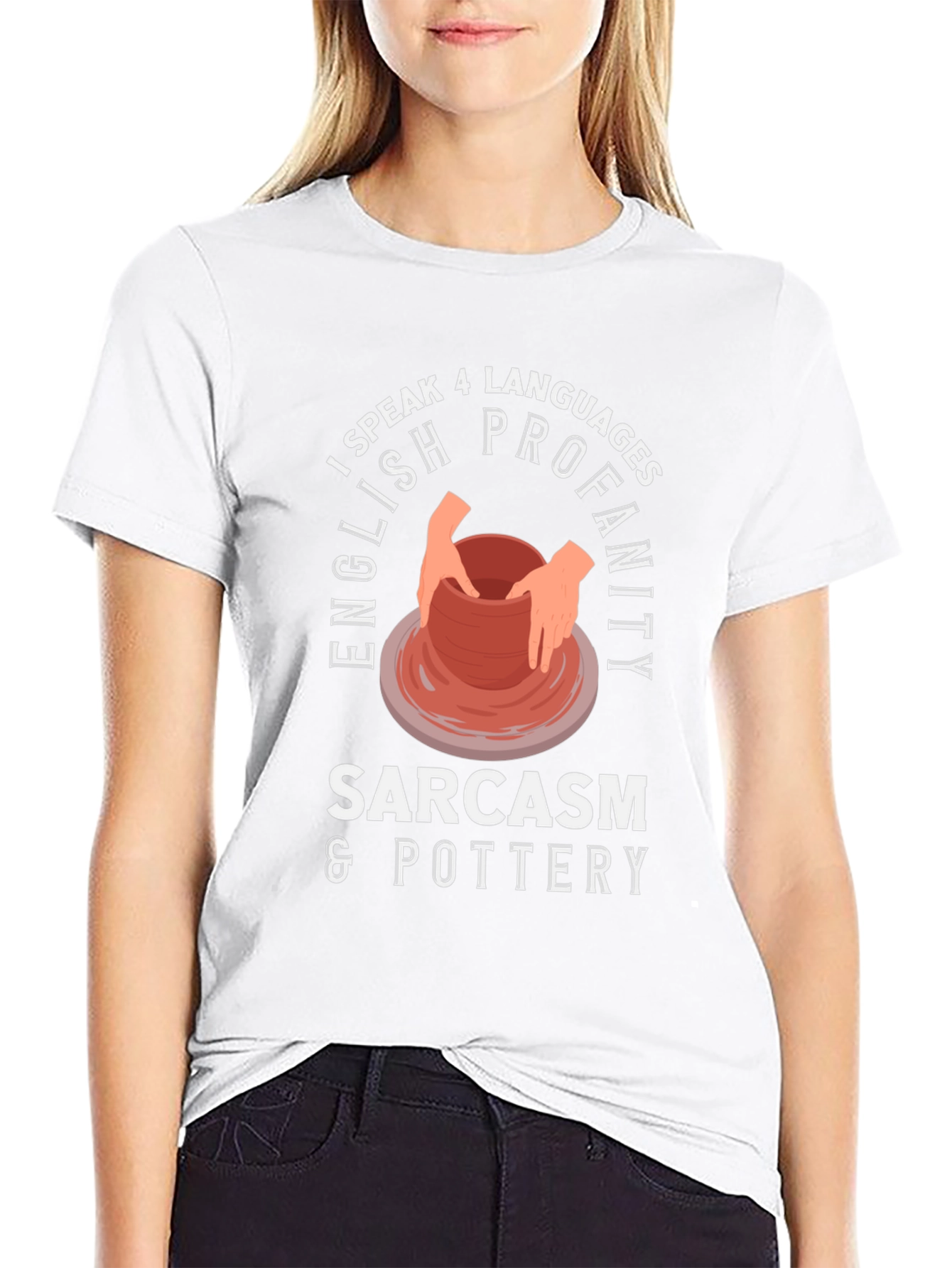 I Speak 4 Languages: Pottery T-Shirt