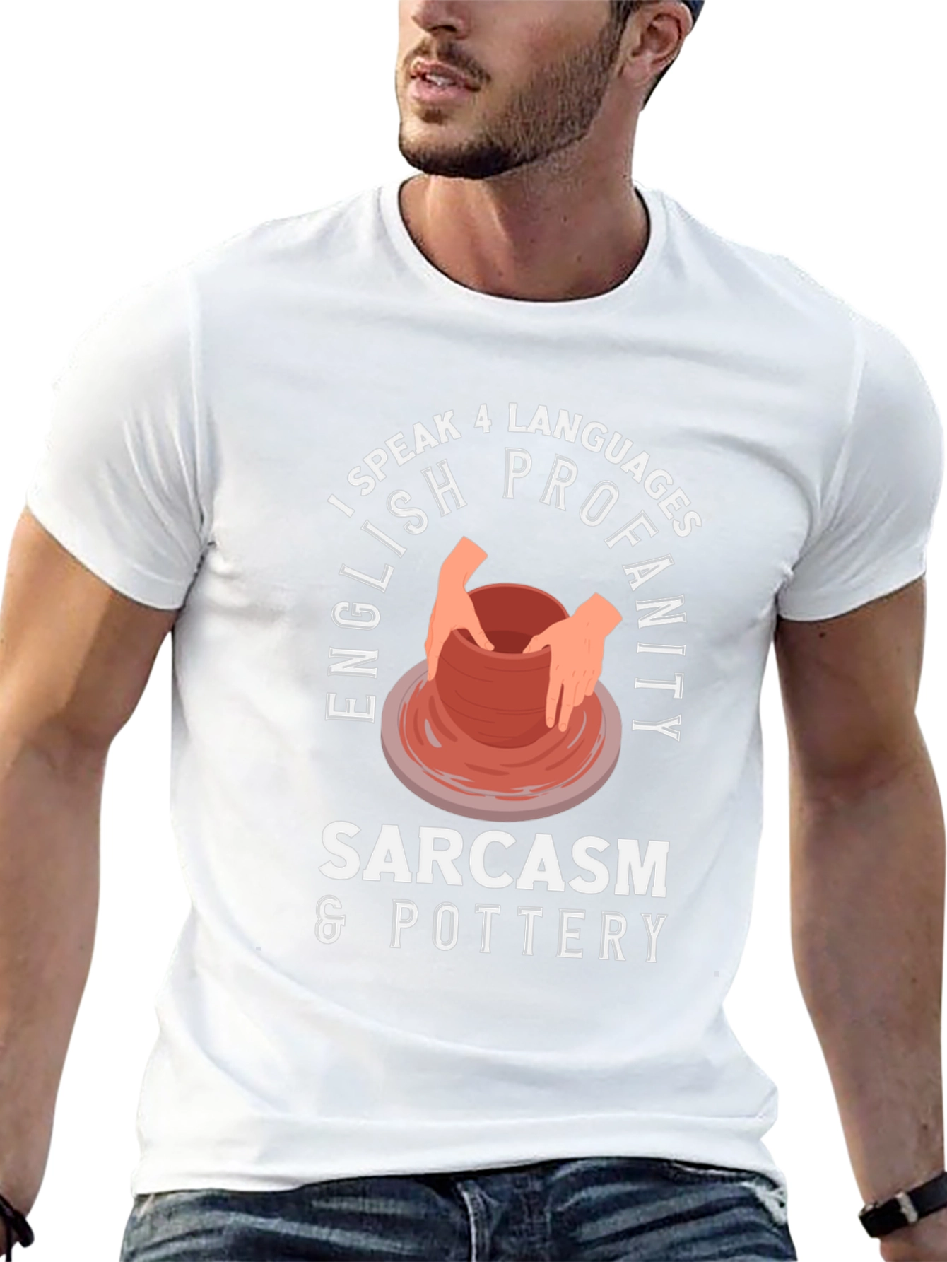I Speak 4 Languages: Pottery T-Shirt