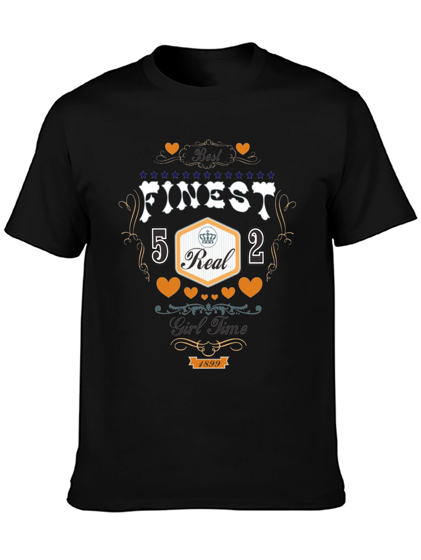 Finest 5 Real 2 Girl Time Black T-Shirt