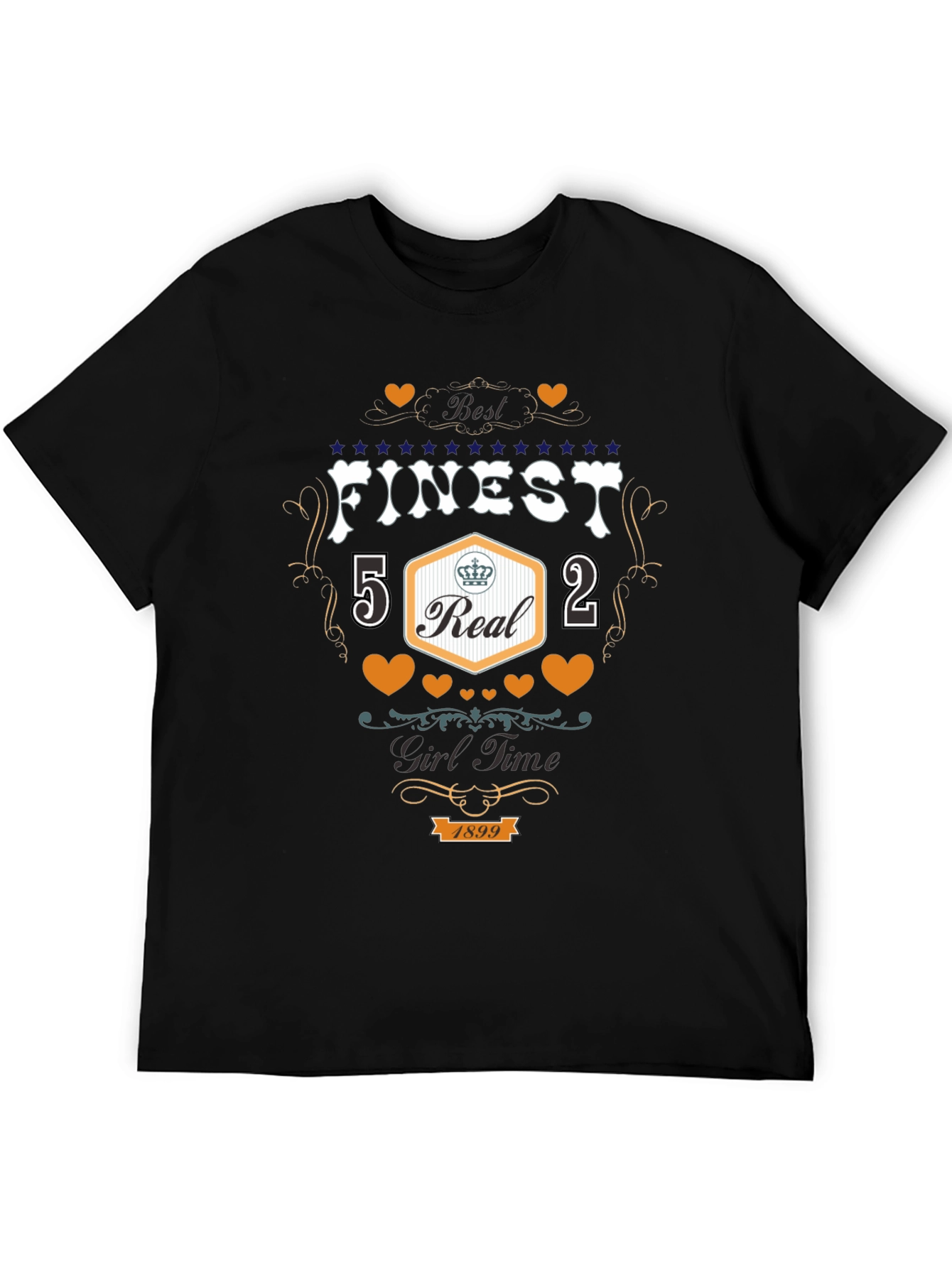 Finest 5 Real 2 Girl Time Black T-Shirt