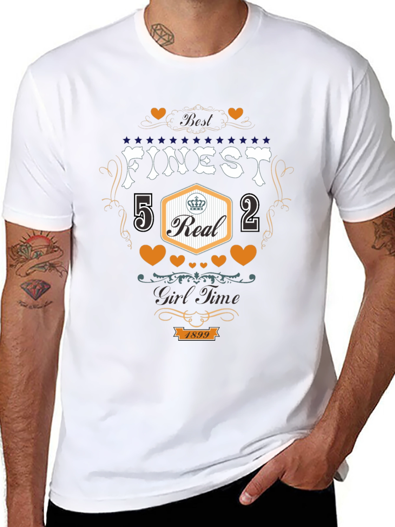 Finest 5 Real 2 Girl Time Black T-Shirt
