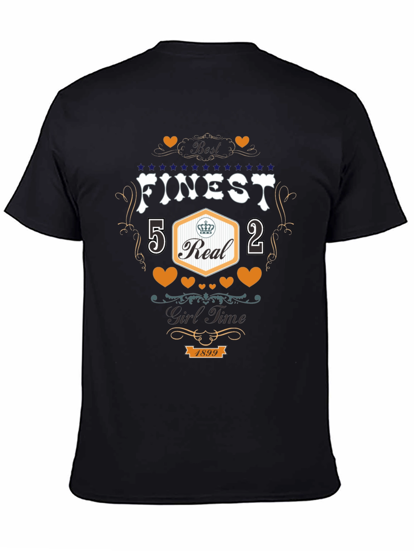 Finest 5 Real 2 Girl Time Black T-Shirt