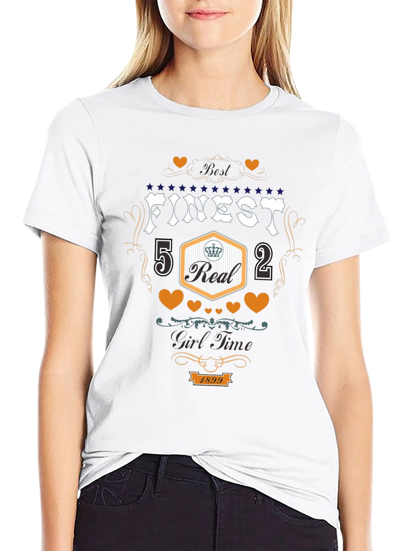 Finest 5 Real 2 Girl Time Black T-Shirt