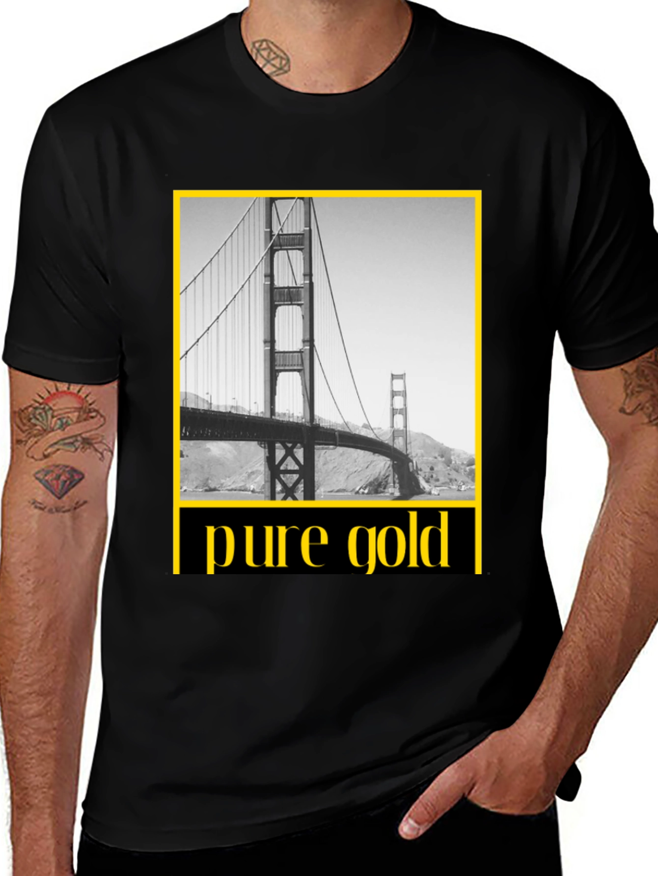 Pure Gold San Francisco Bridge Graphic Tee