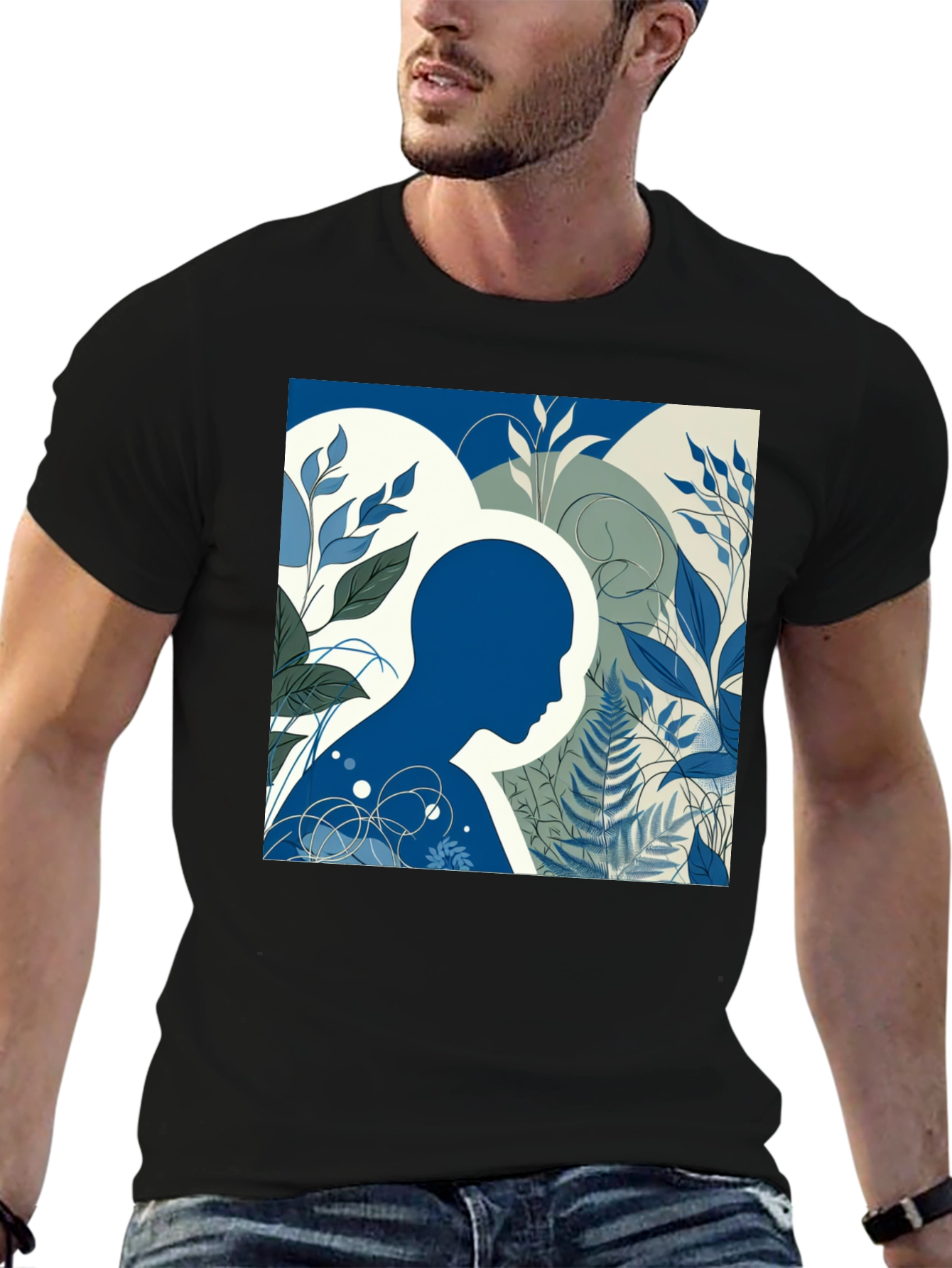 Nature Mind Black Graphic Tee