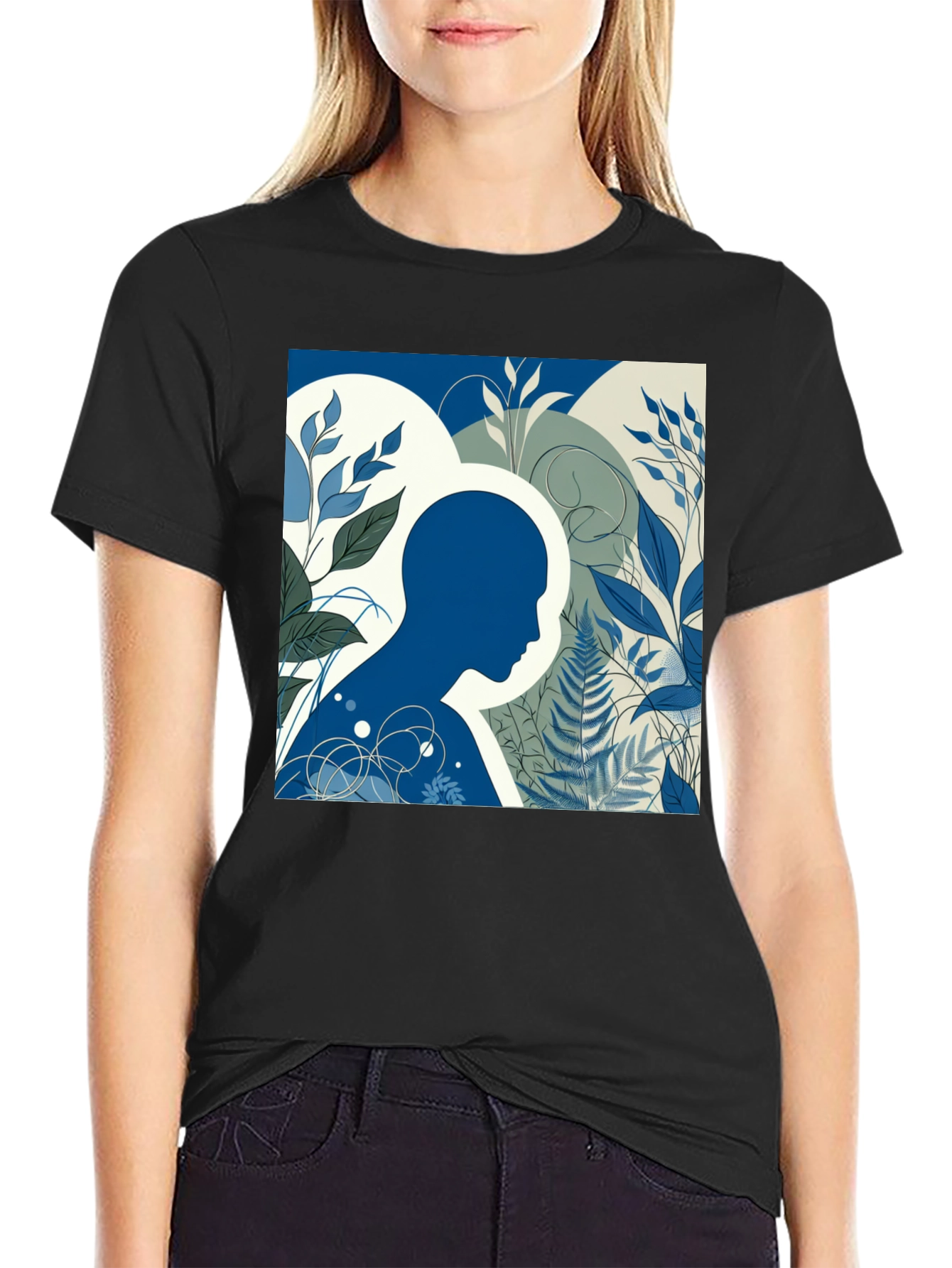 Nature Mind Black Graphic Tee