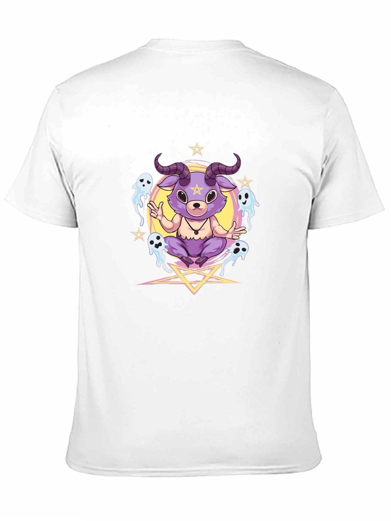 Cartoon Baphomet T-Shirt - Gothic Occult Style
