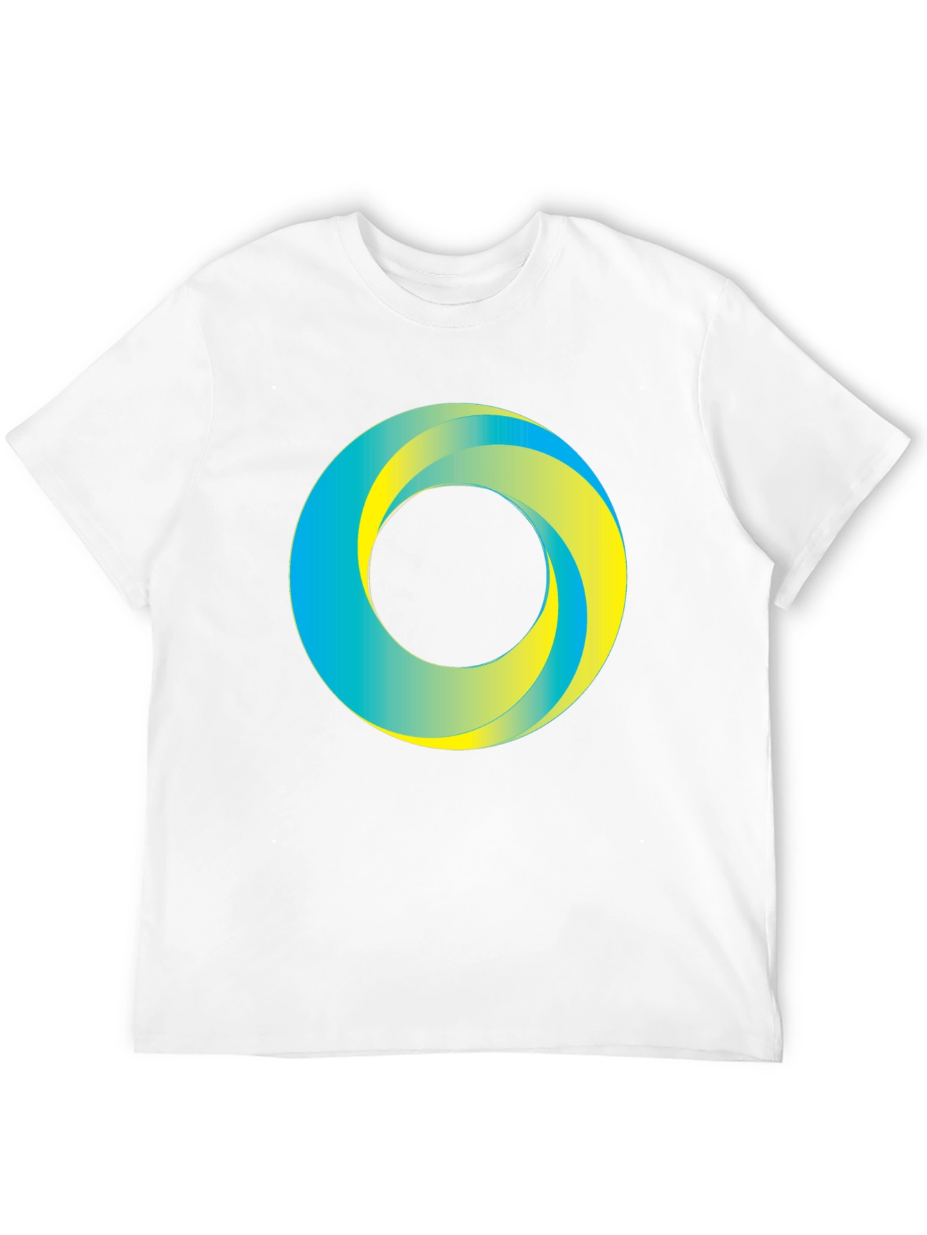 Abstract Circle Graphic Print Tee - Casual Style