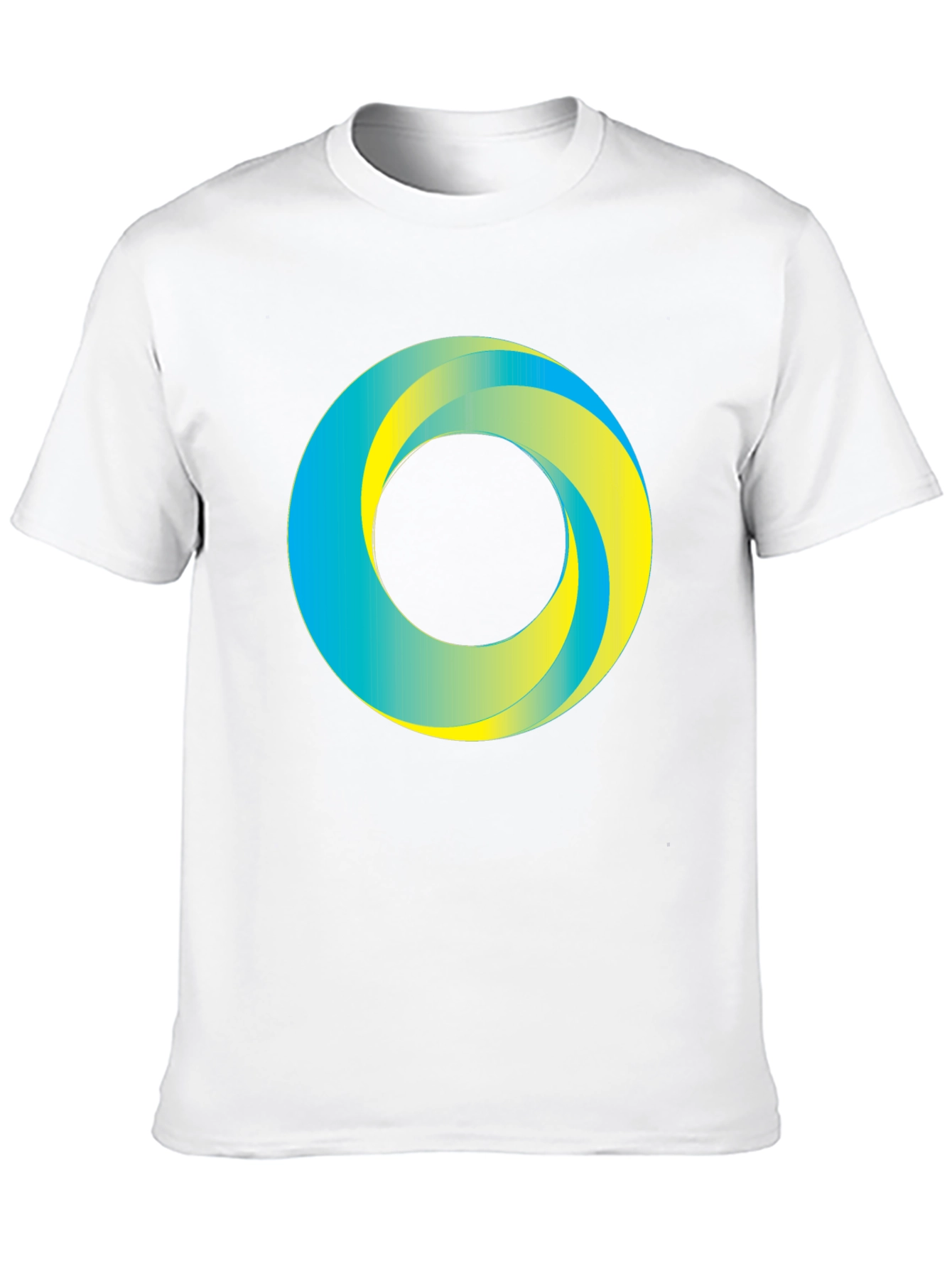 Abstract Circle Graphic Print Tee - Casual Style