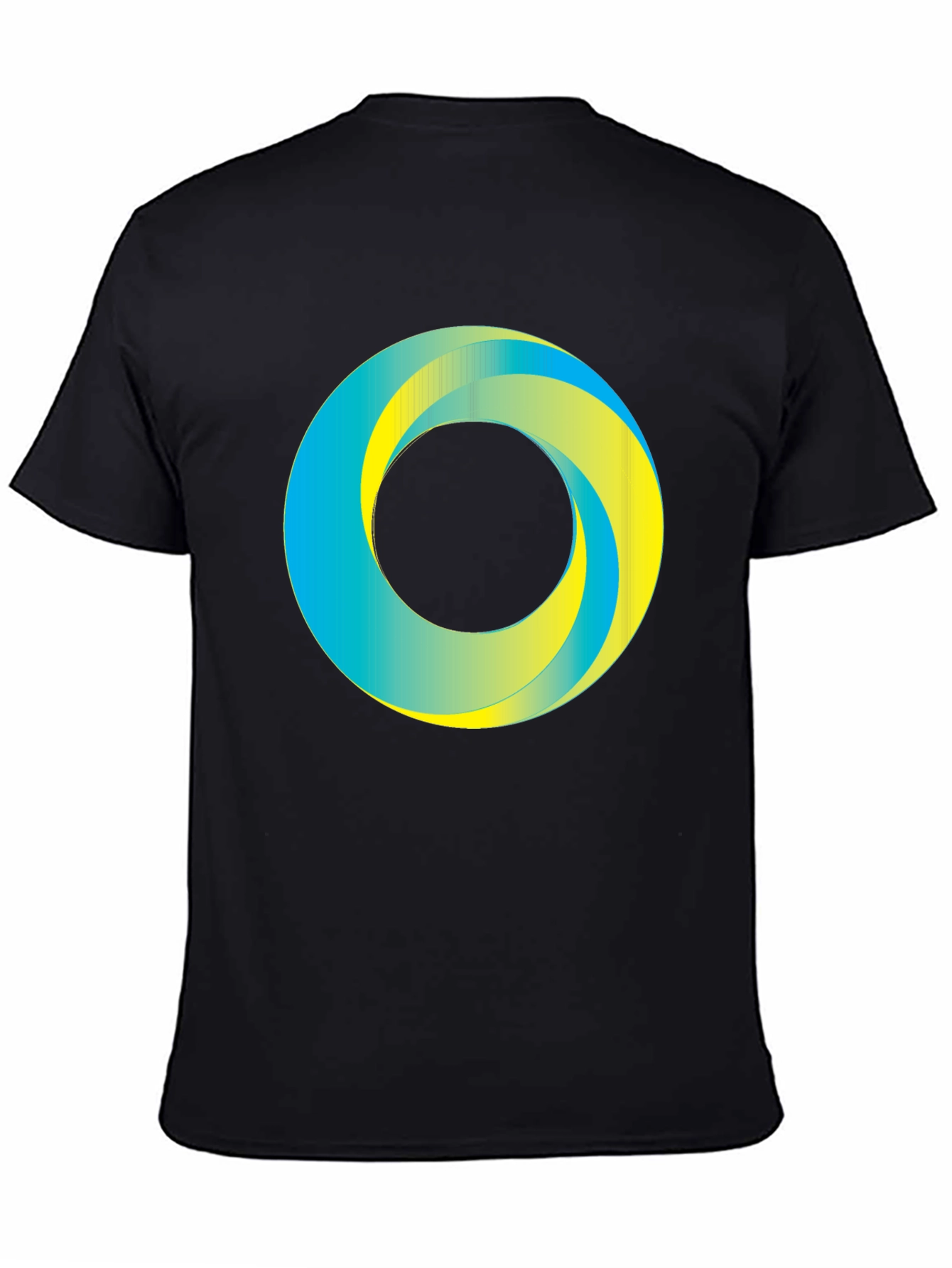 Abstract Circle Graphic Print Tee - Casual Style