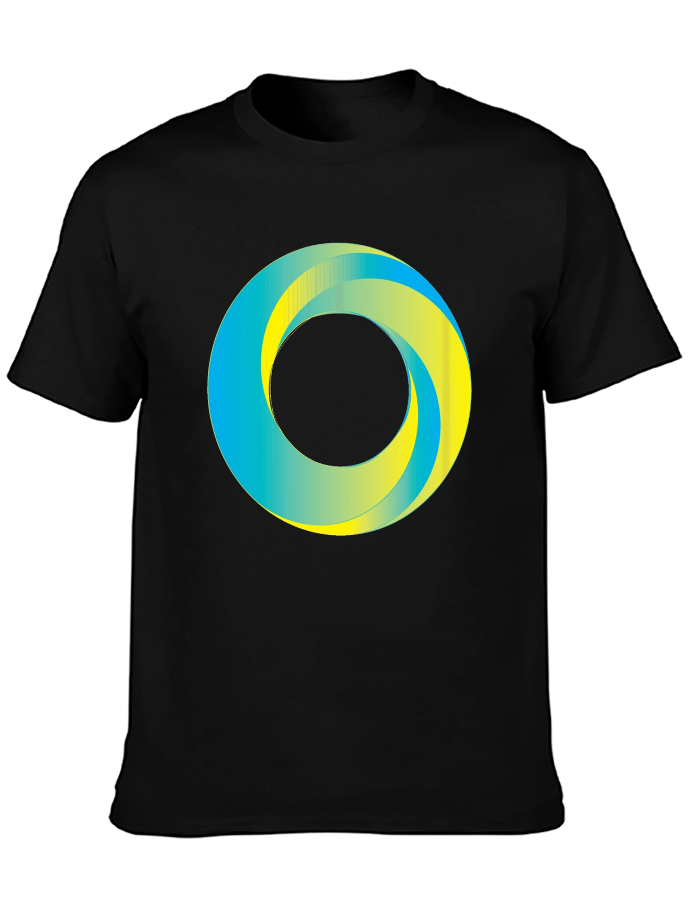 Abstract Circle Graphic Print Tee - Casual Style