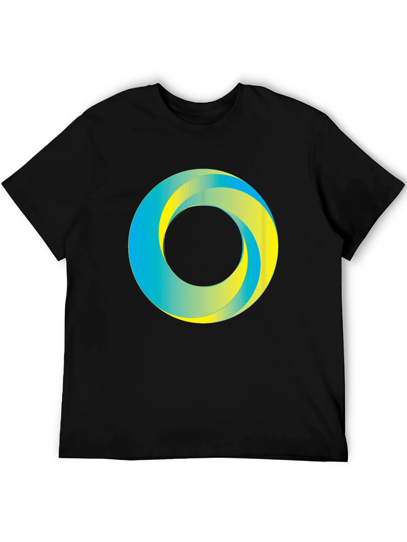 Abstract Circle Graphic Print Tee - Casual Style