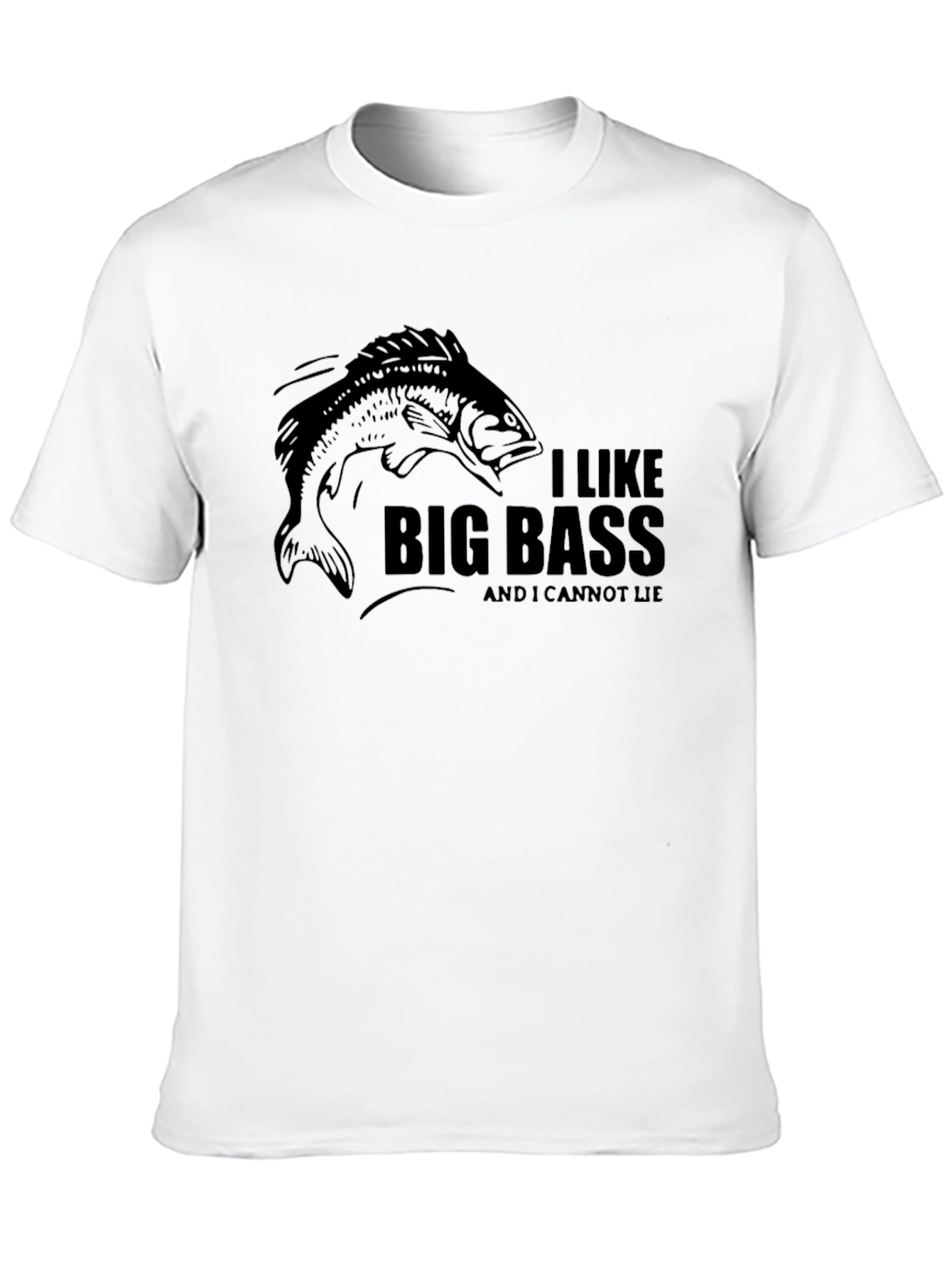I Like Big Bass Funny Fishing T-Shirt