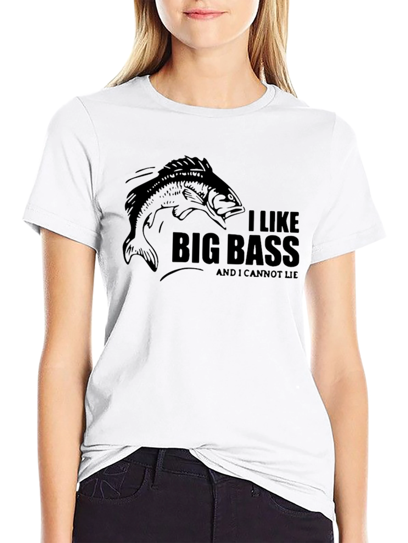 I Like Big Bass Funny Fishing T-Shirt