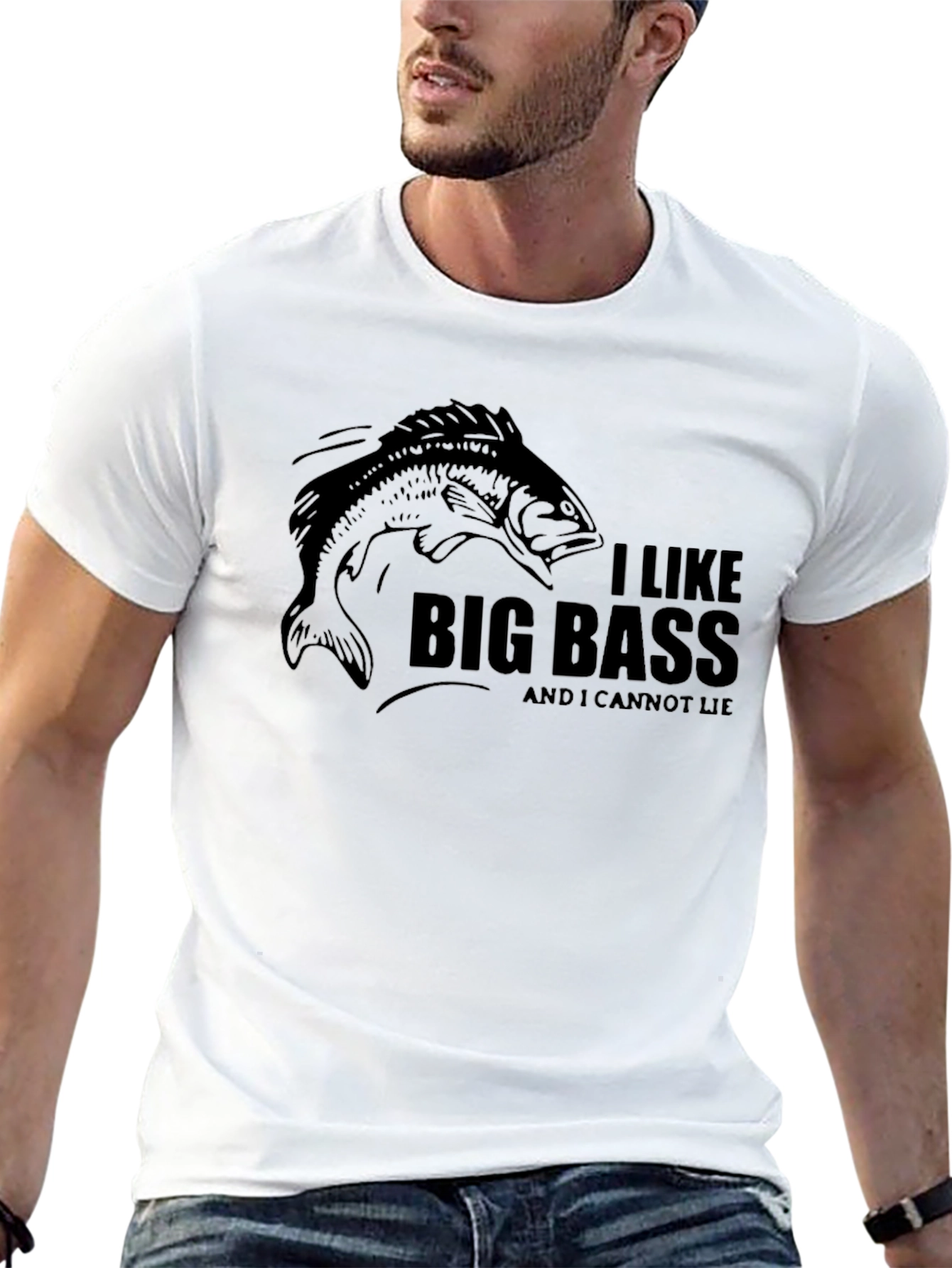 I Like Big Bass Funny Fishing T-Shirt