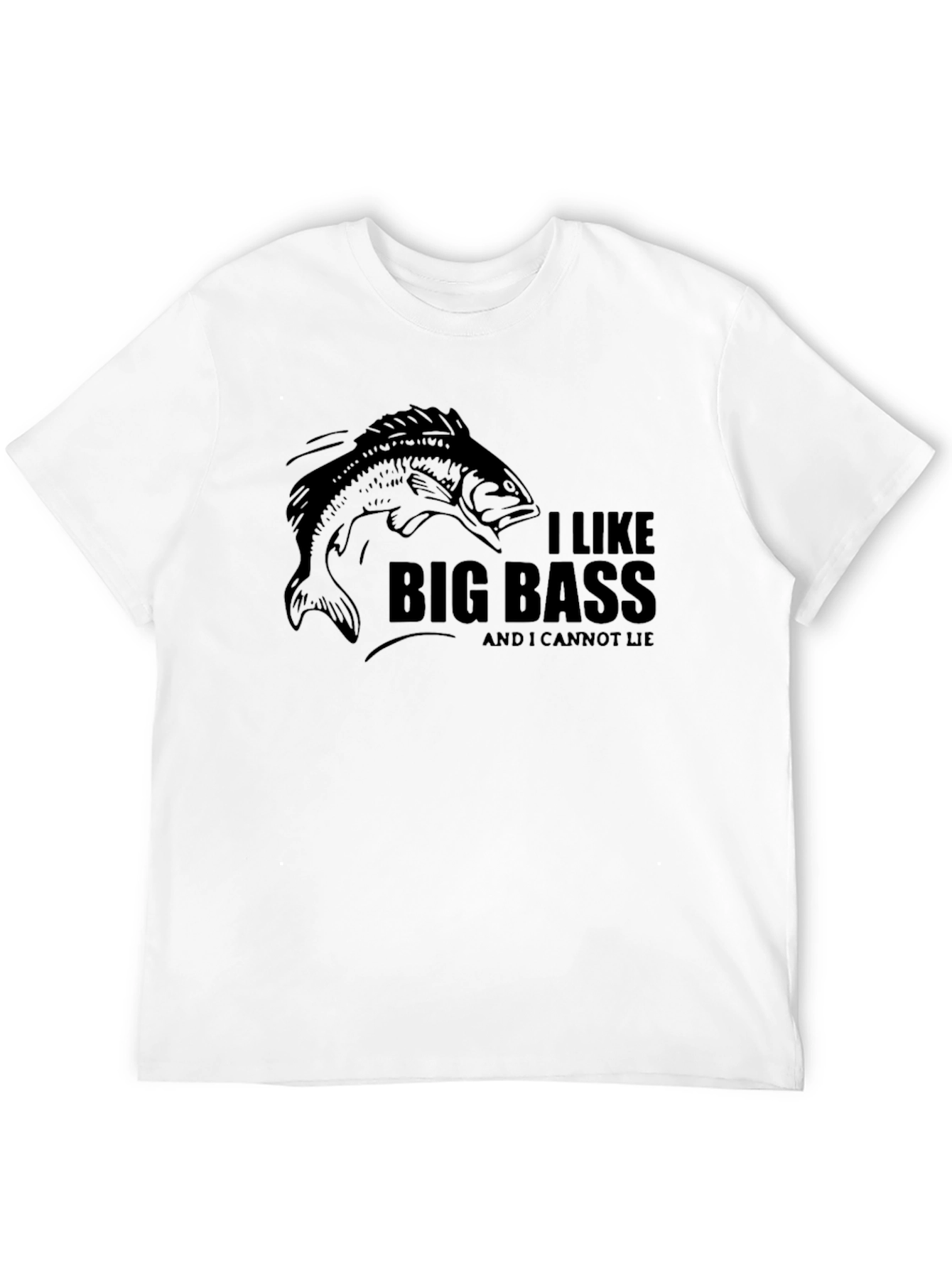 I Like Big Bass Funny Fishing T-Shirt