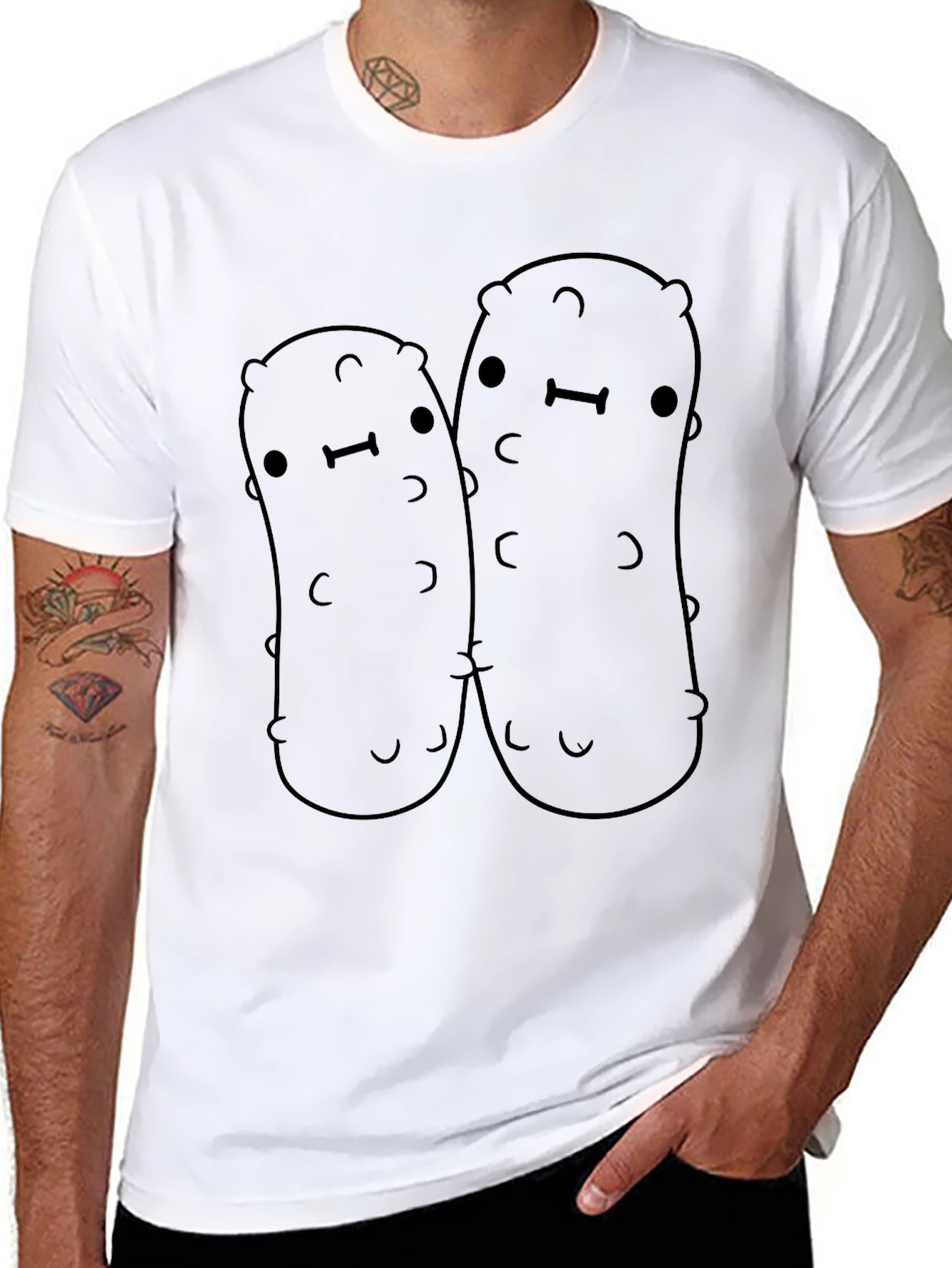 Cute Pickle Pals Black T-Shirt
