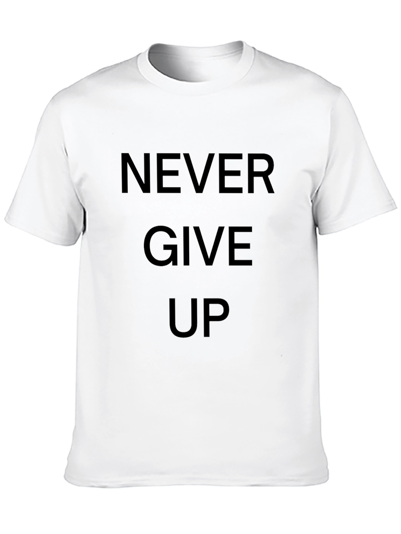 Inspirational Never Give Up Black T-Shirt
