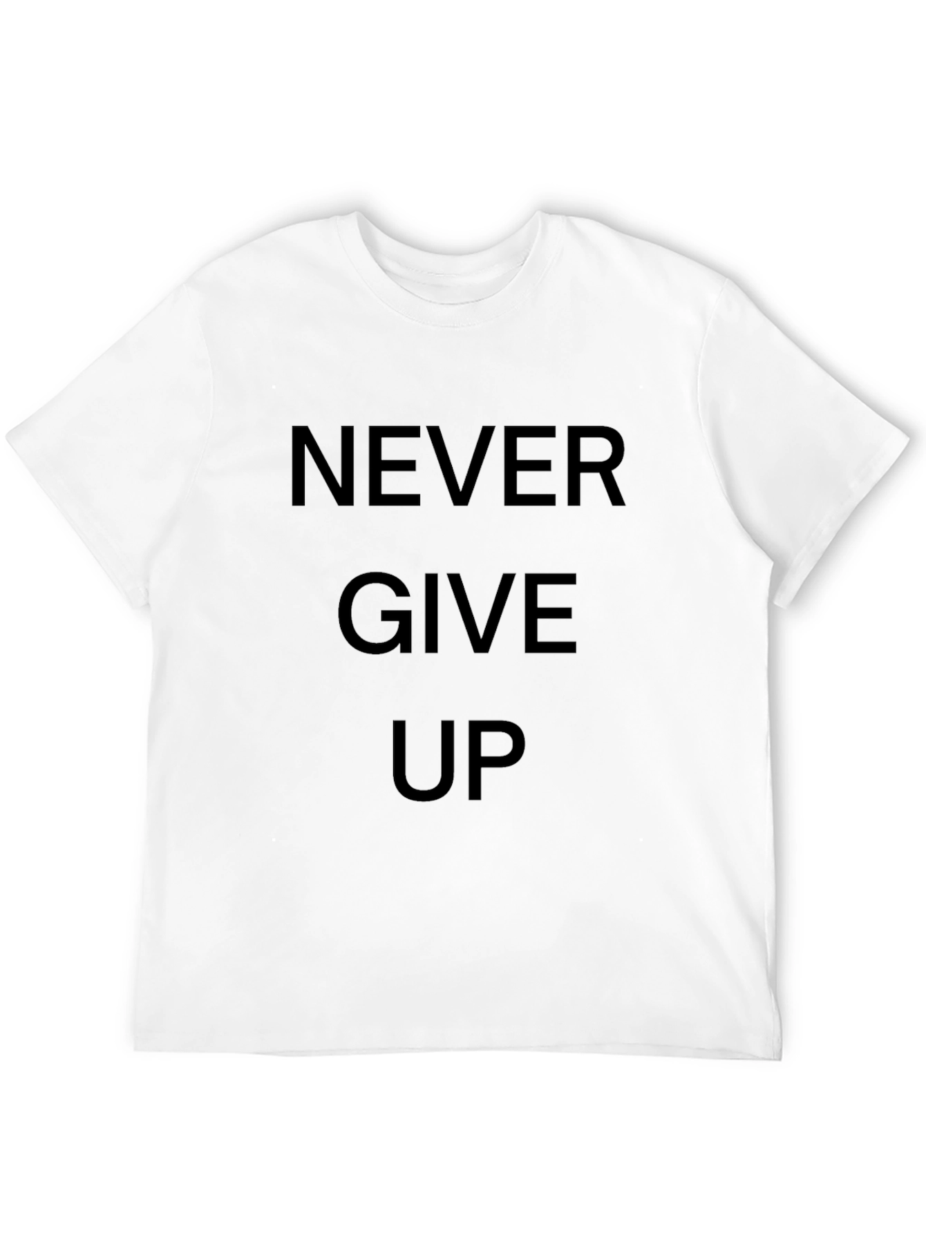 Inspirational Never Give Up Black T-Shirt