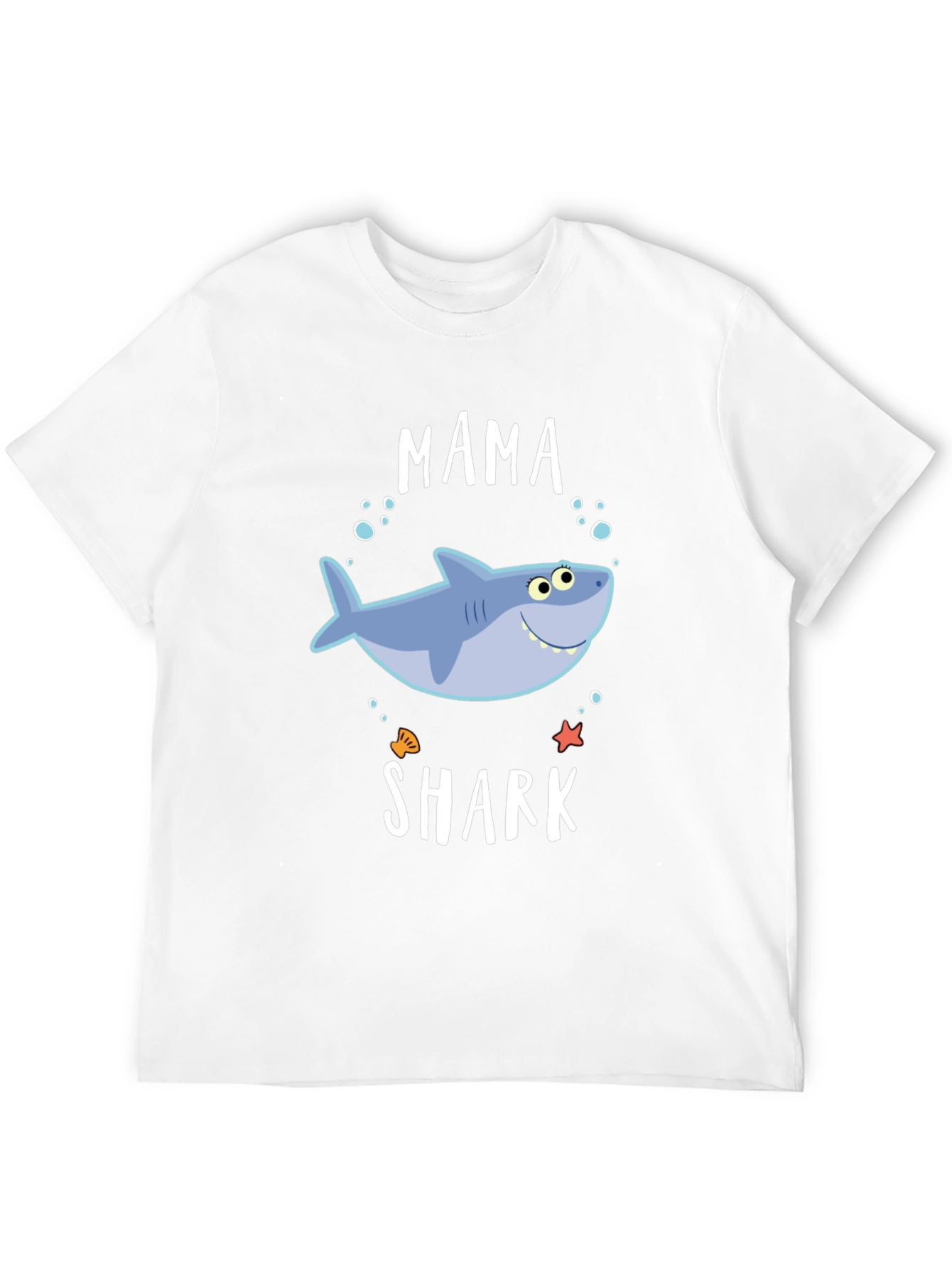 Mama Shark Graphic Tee - Black Cotton Blend T-Shirt