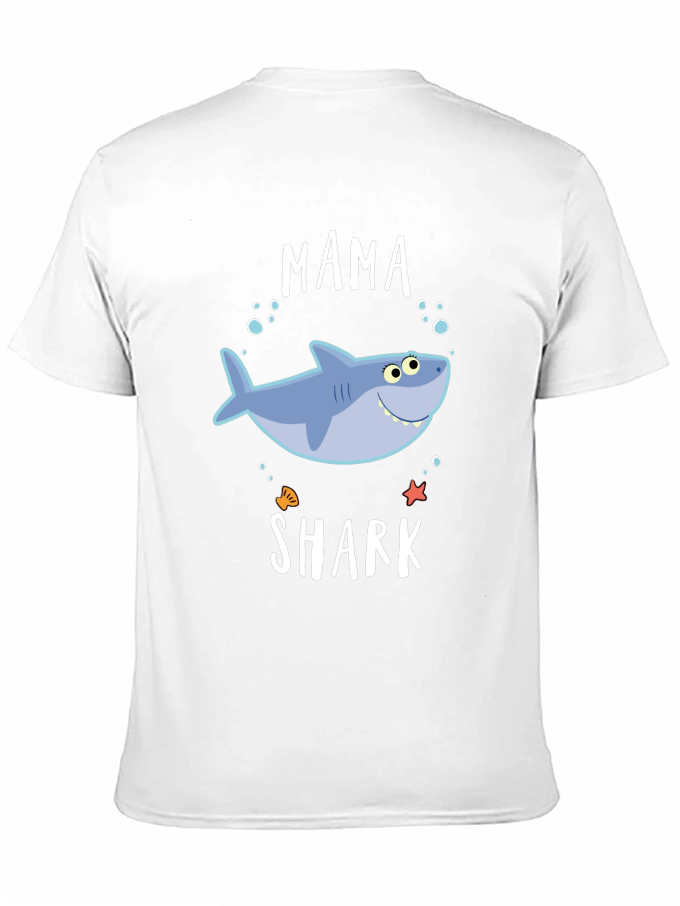 Mama Shark Graphic Tee - Black Cotton Blend T-Shirt