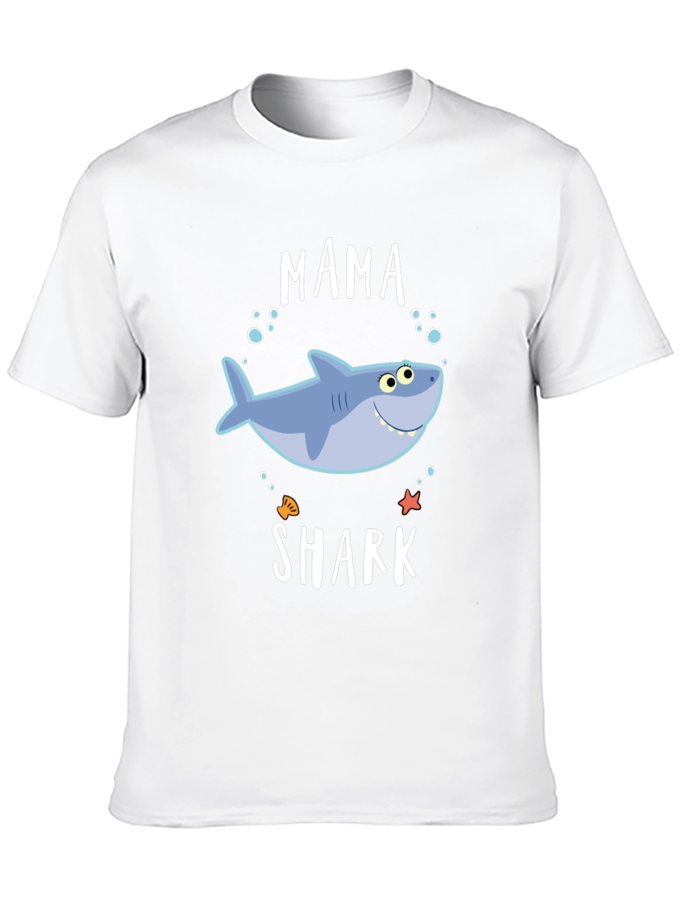 Mama Shark Graphic Tee - Black Cotton Blend T-Shirt