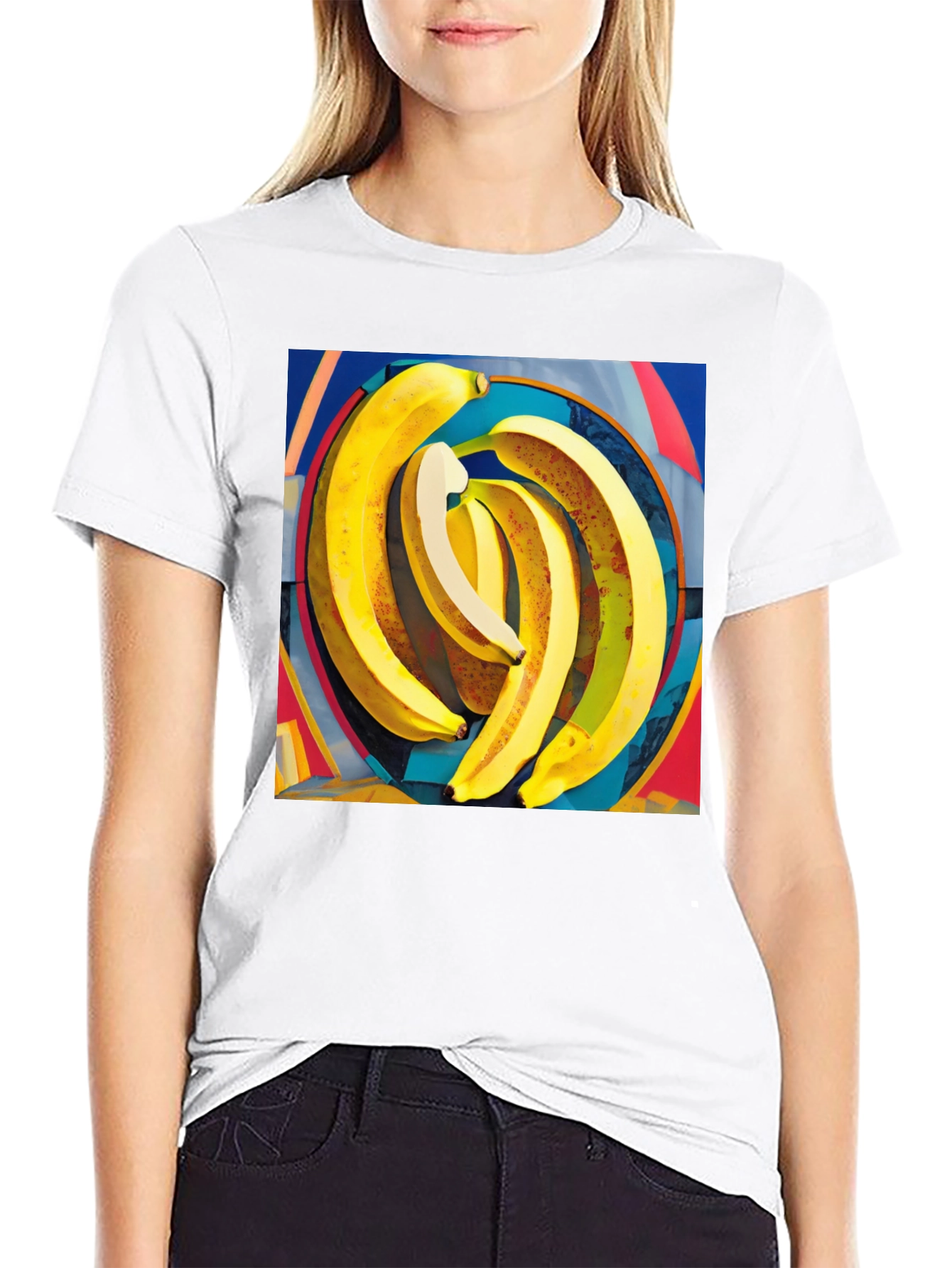 Banana Art Print Black Tee