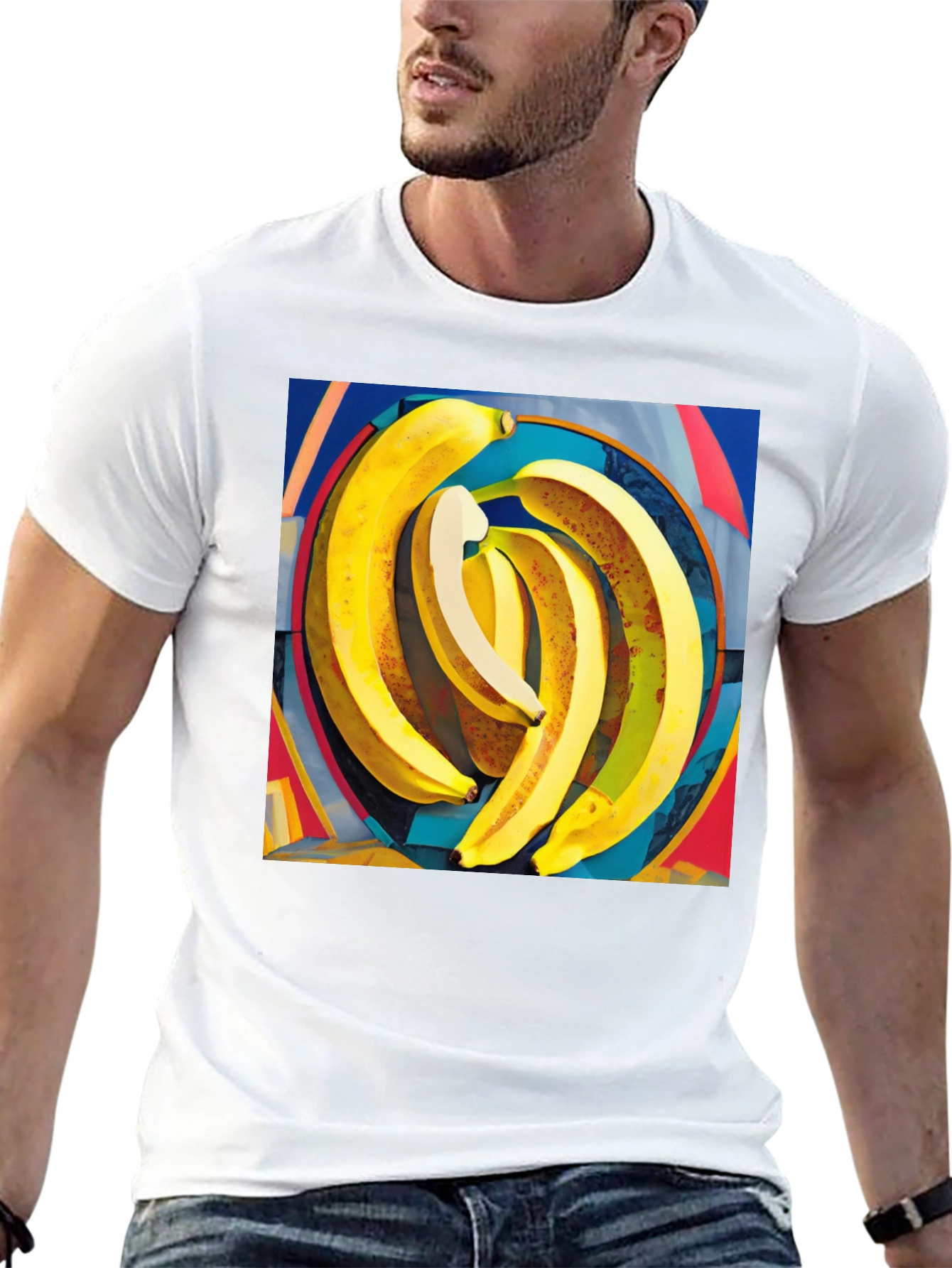 Banana Art Print Black Tee